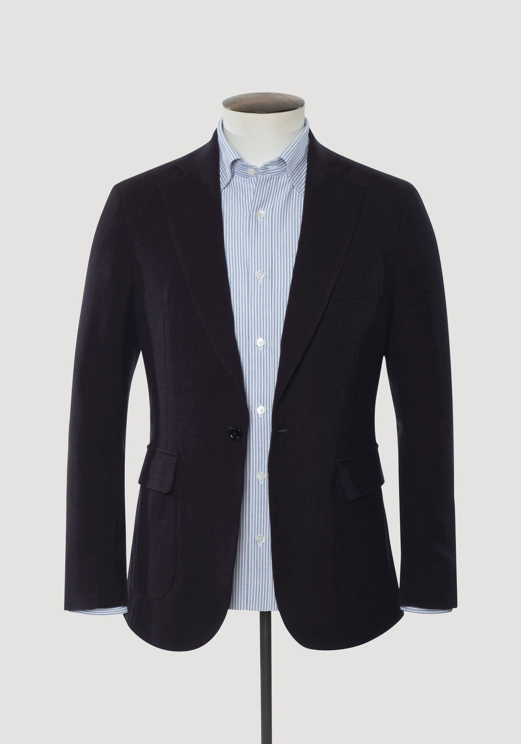Christian Kimber Apollo Unconstructed Wool Blazer - Navy Speckle