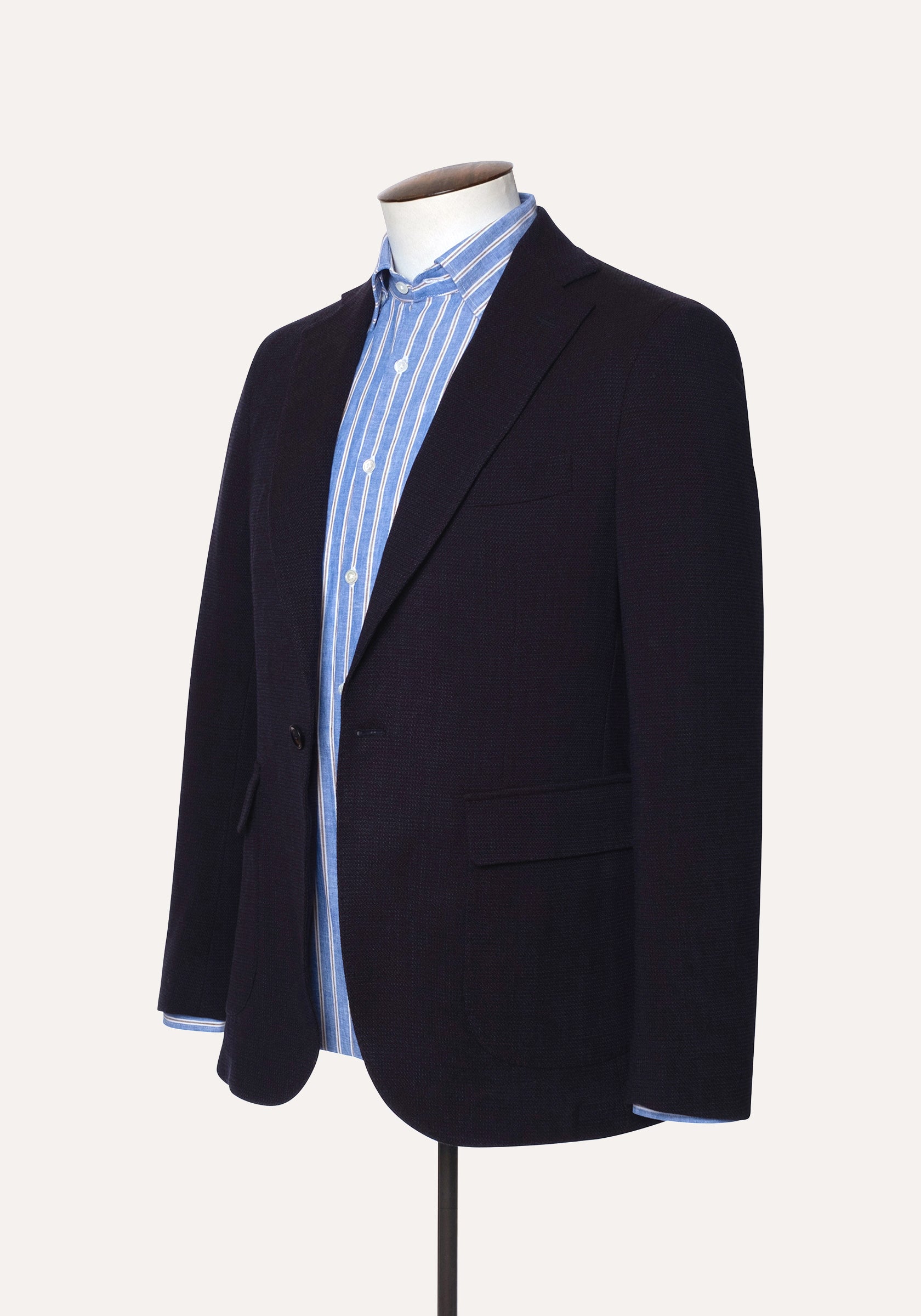 Christian Kimber Apollo Unconstructed Wool Blazer - Navy Speckle