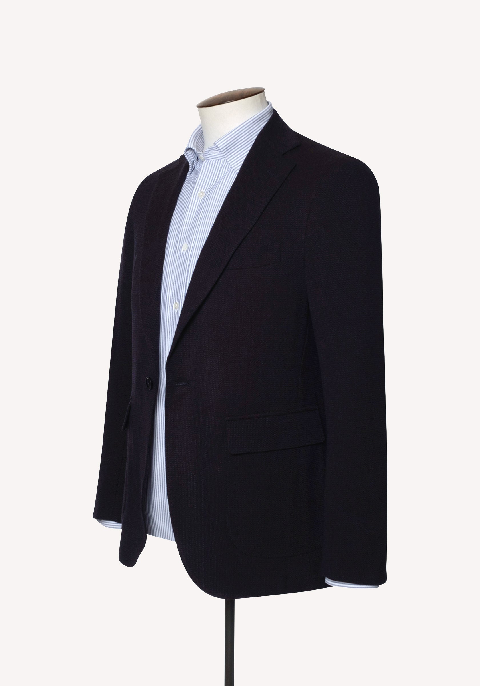 Christian Kimber Apollo Unconstructed Wool Blazer - Navy Speckle