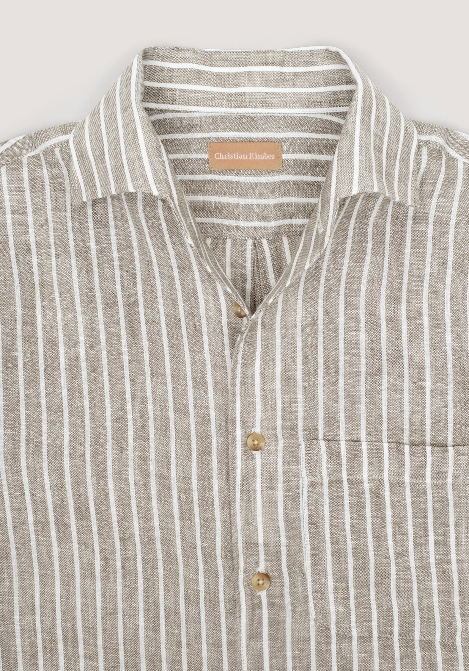 Christian Kimber Linen Holiday Shirt - Pistachio