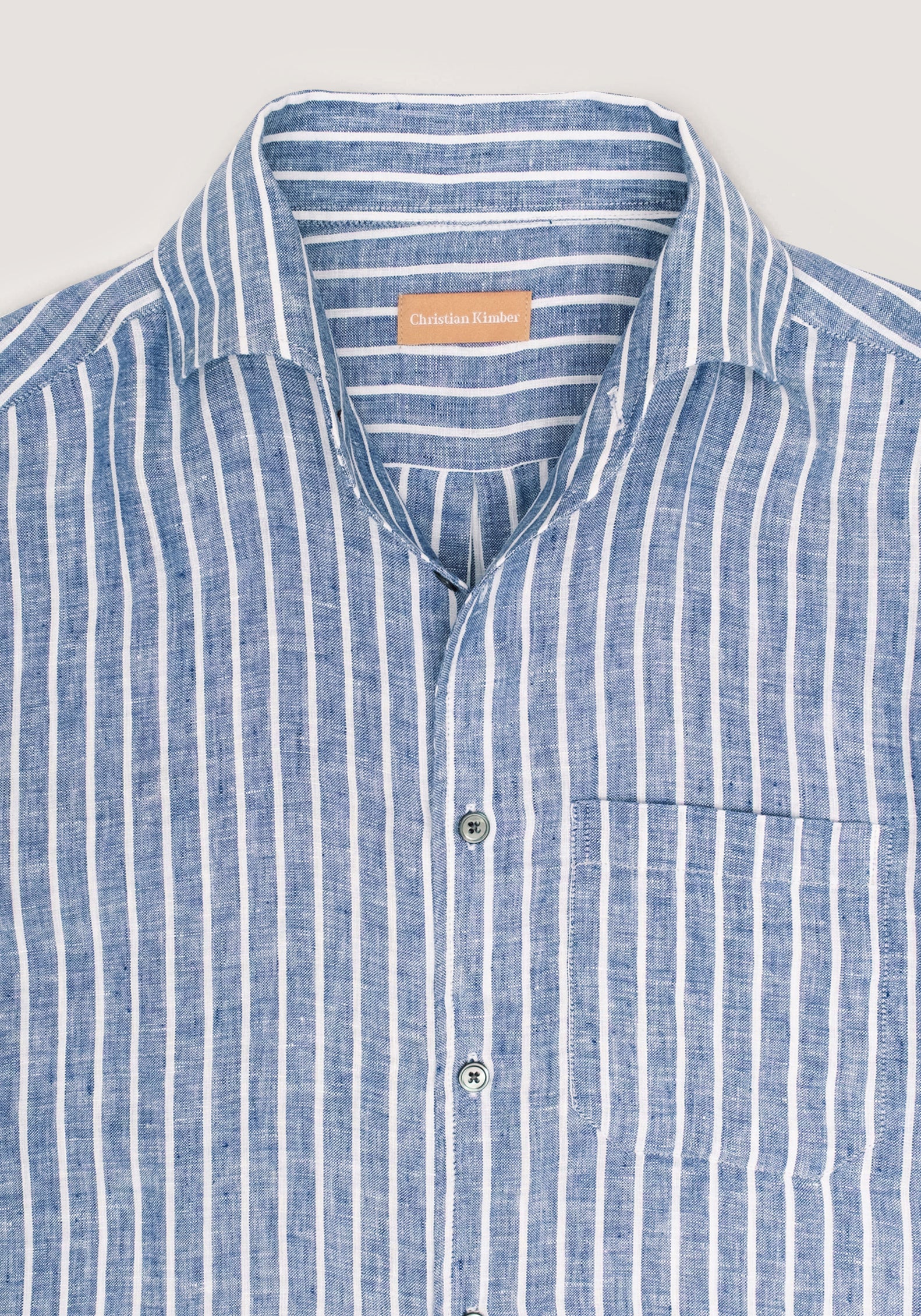 Christian Kimber Linen Holiday Shirt - Blue