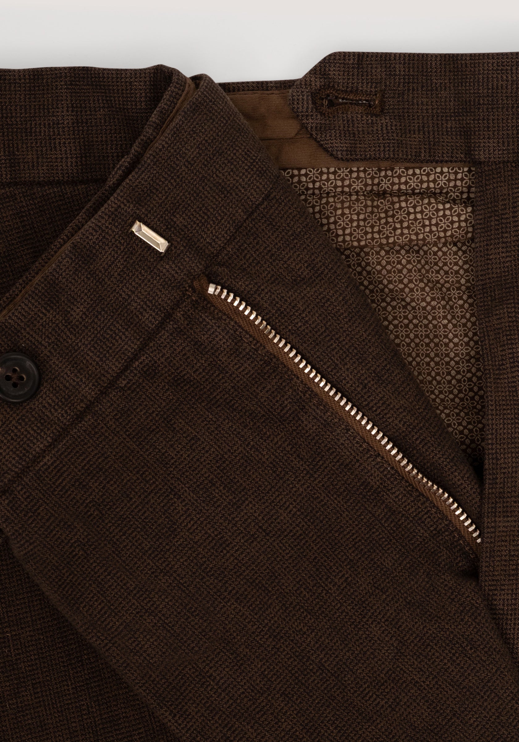Christian Kimber Soft Cotton Chino - Brown Rope Melange