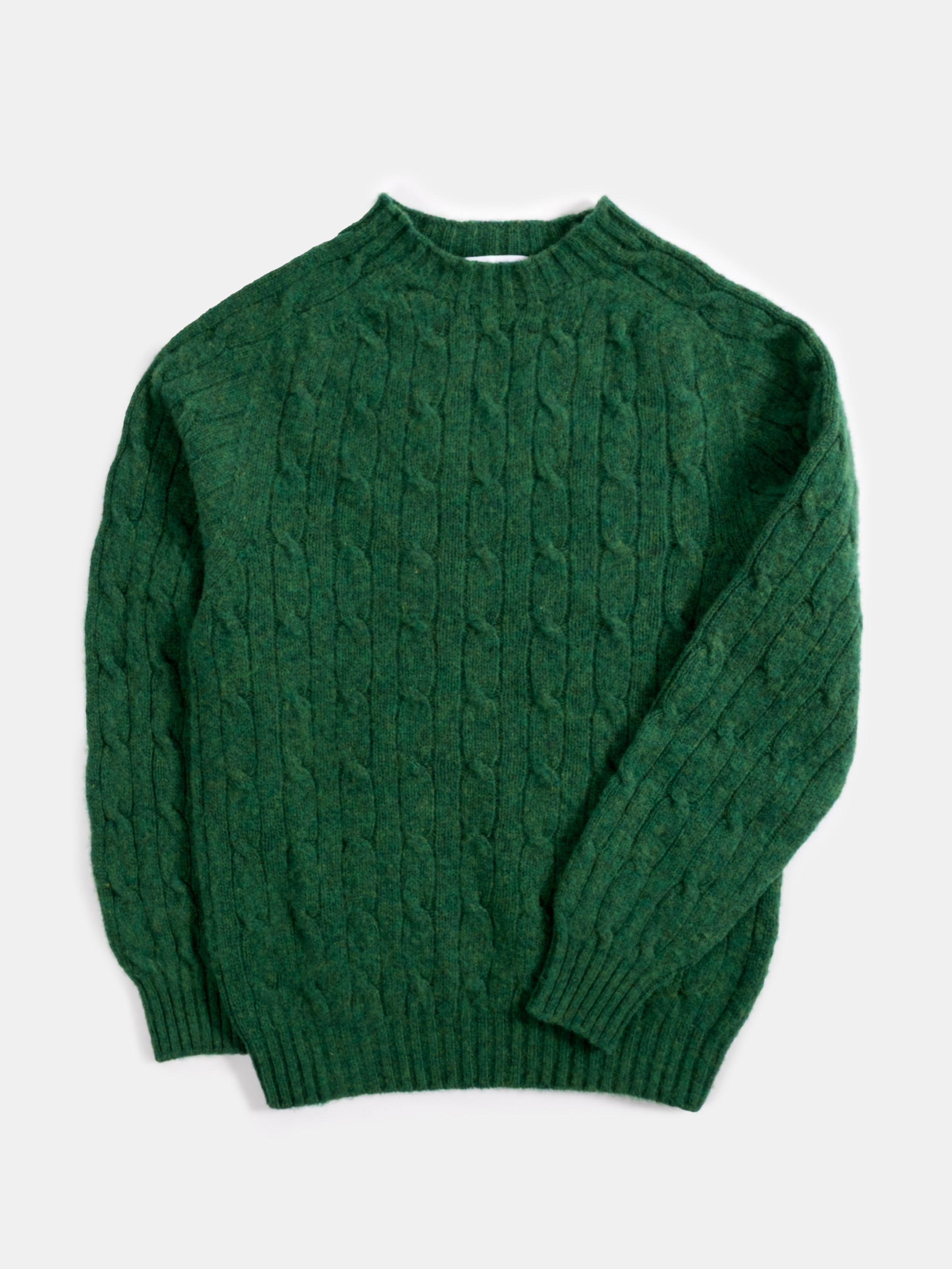 Cable Crew Neck Sweater - Clover