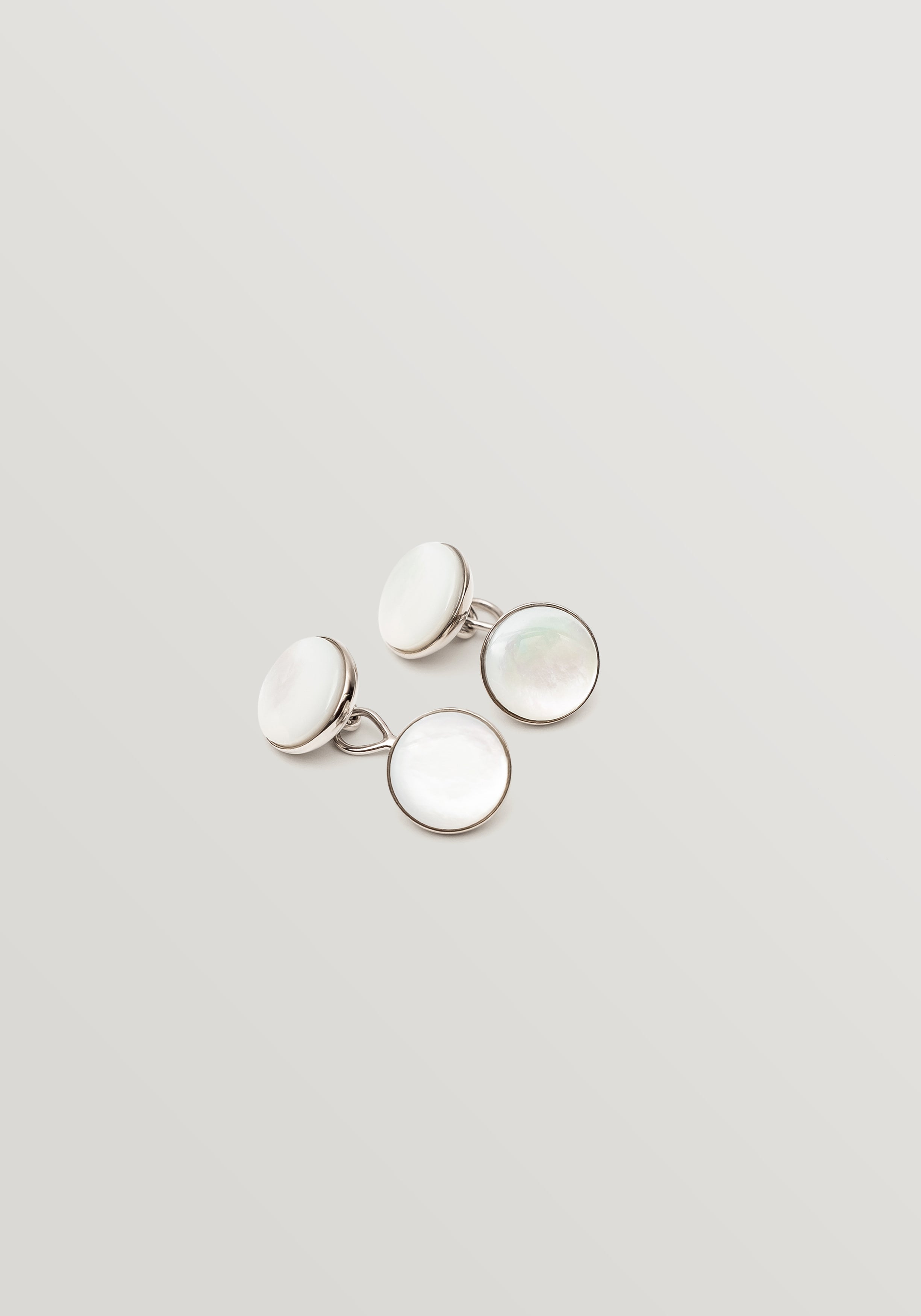 Codis Maya Gold Plated Capsule Cufflinks - Mother Of Pearl