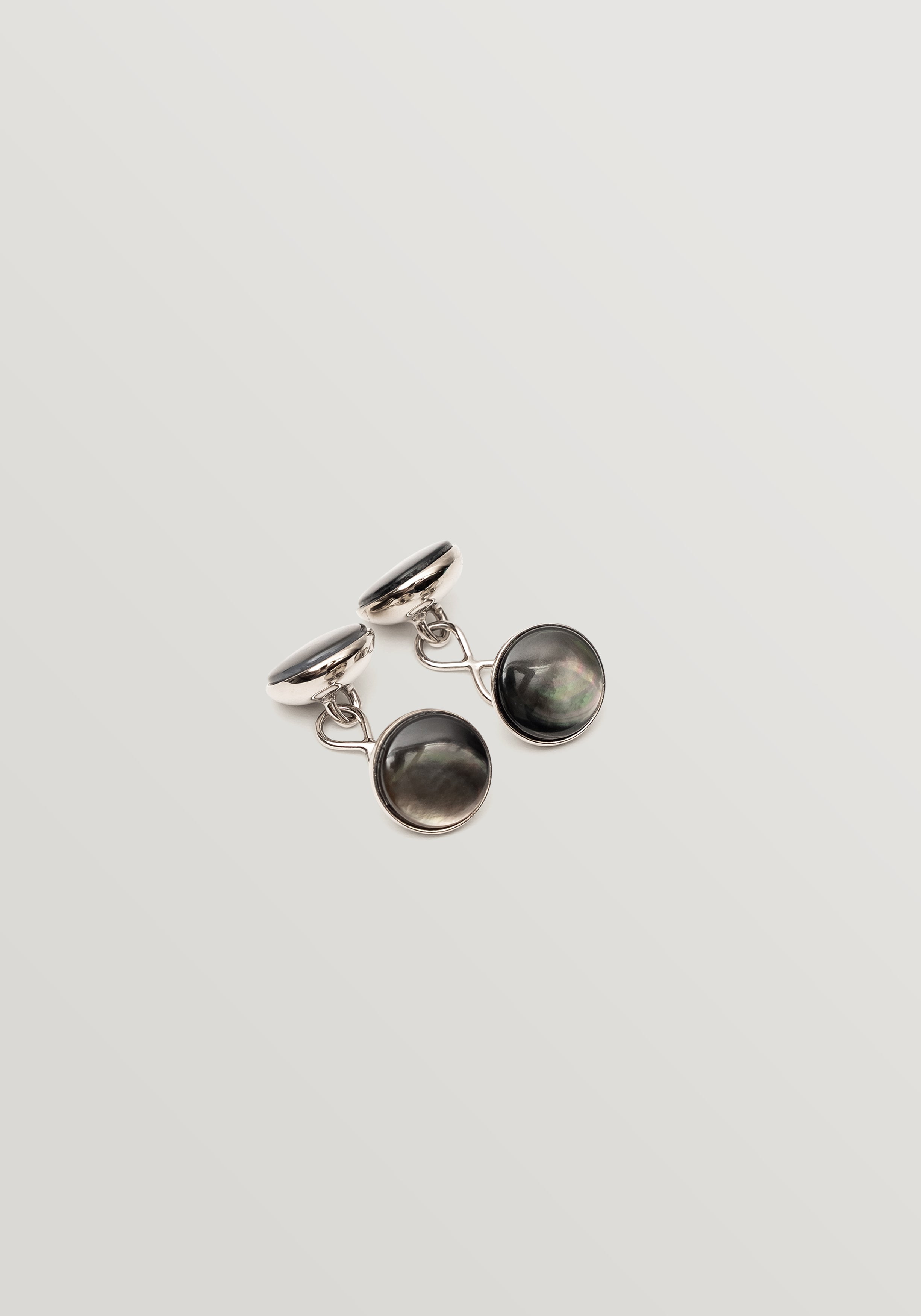 Codis Maya Capsule Cufflinks - Smokey Mother of Pearl