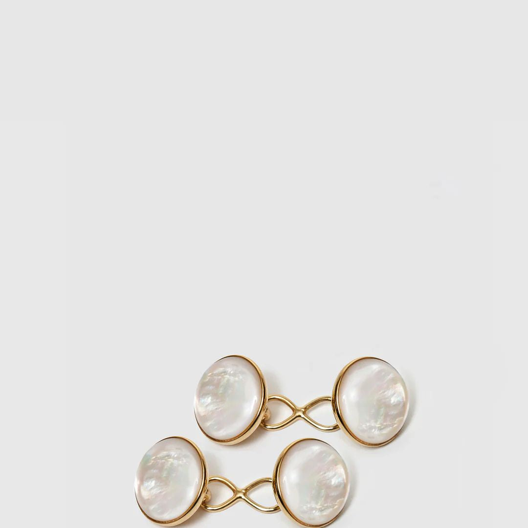 Codis Maya Gold Capsule Cufflinks - Mother of Pearl