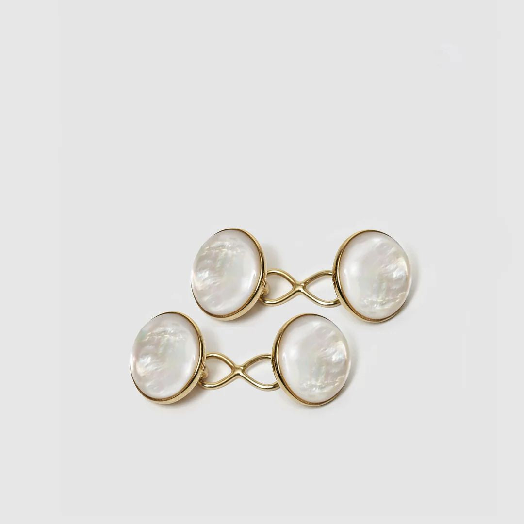 Codis Maya Gold Capsule Cufflinks - Mother of Pearl