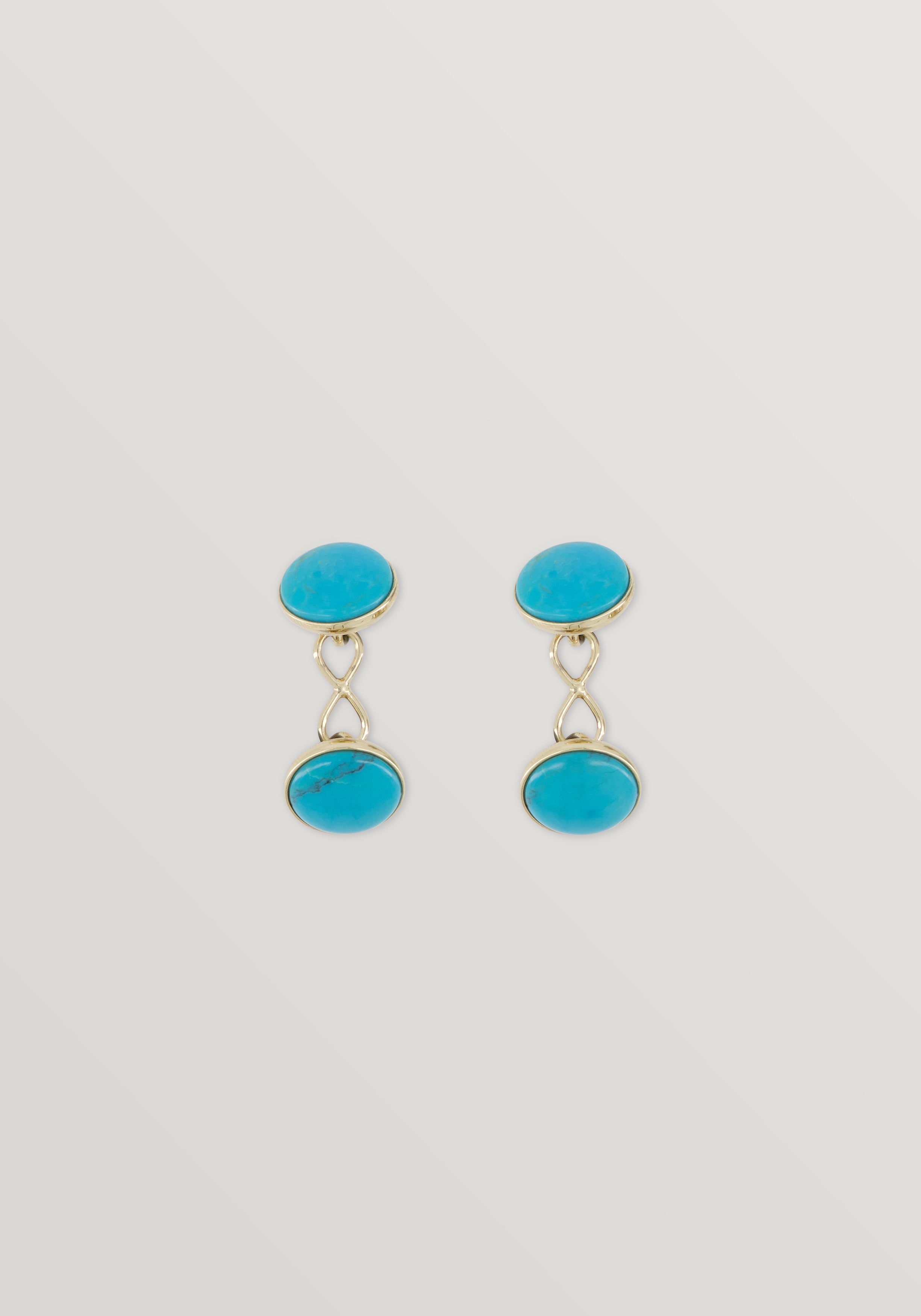 Codis Maya Gold Capsule Cufflinks - Turquoise