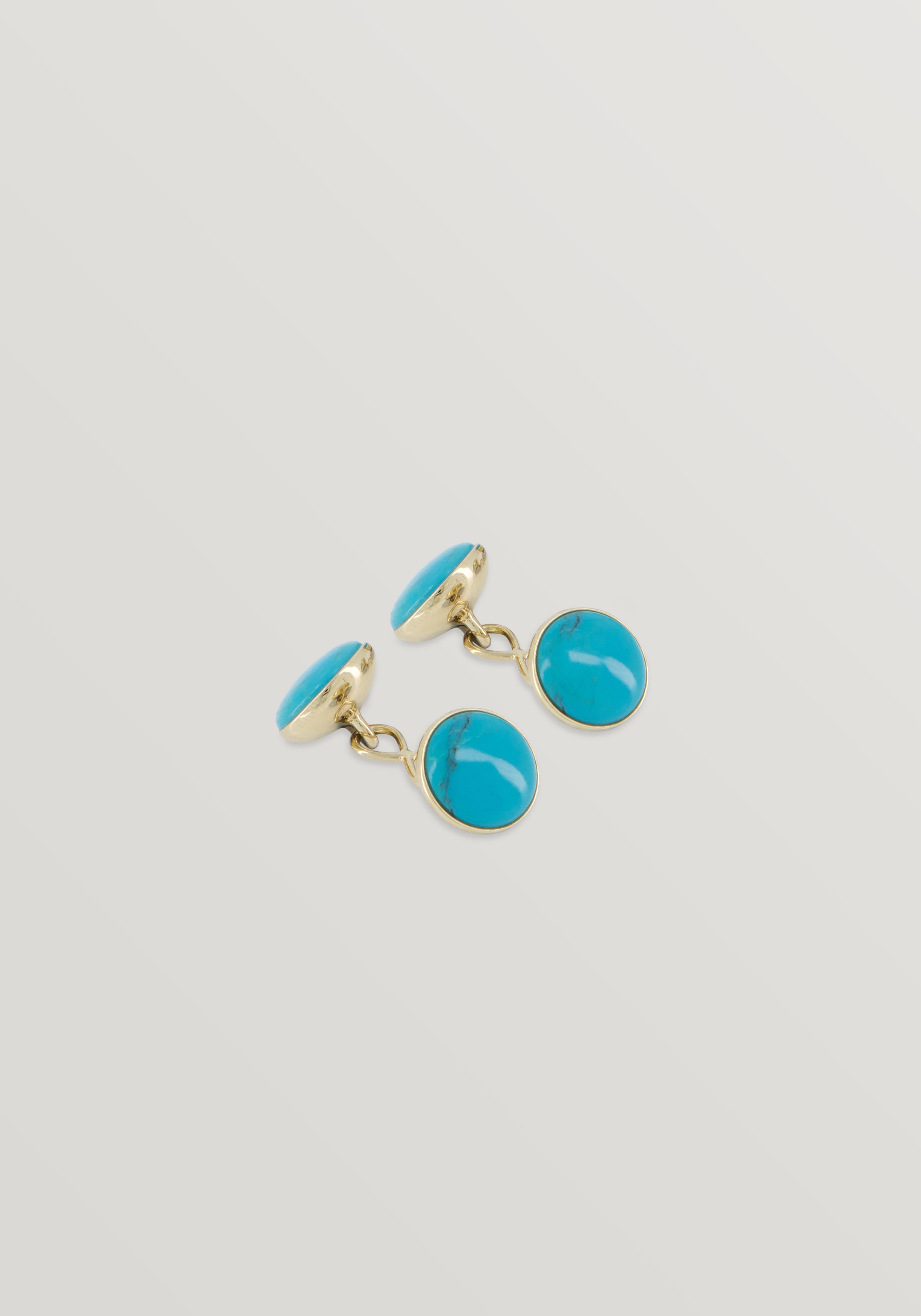 Codis Maya Gold Capsule Cufflinks - Turquoise