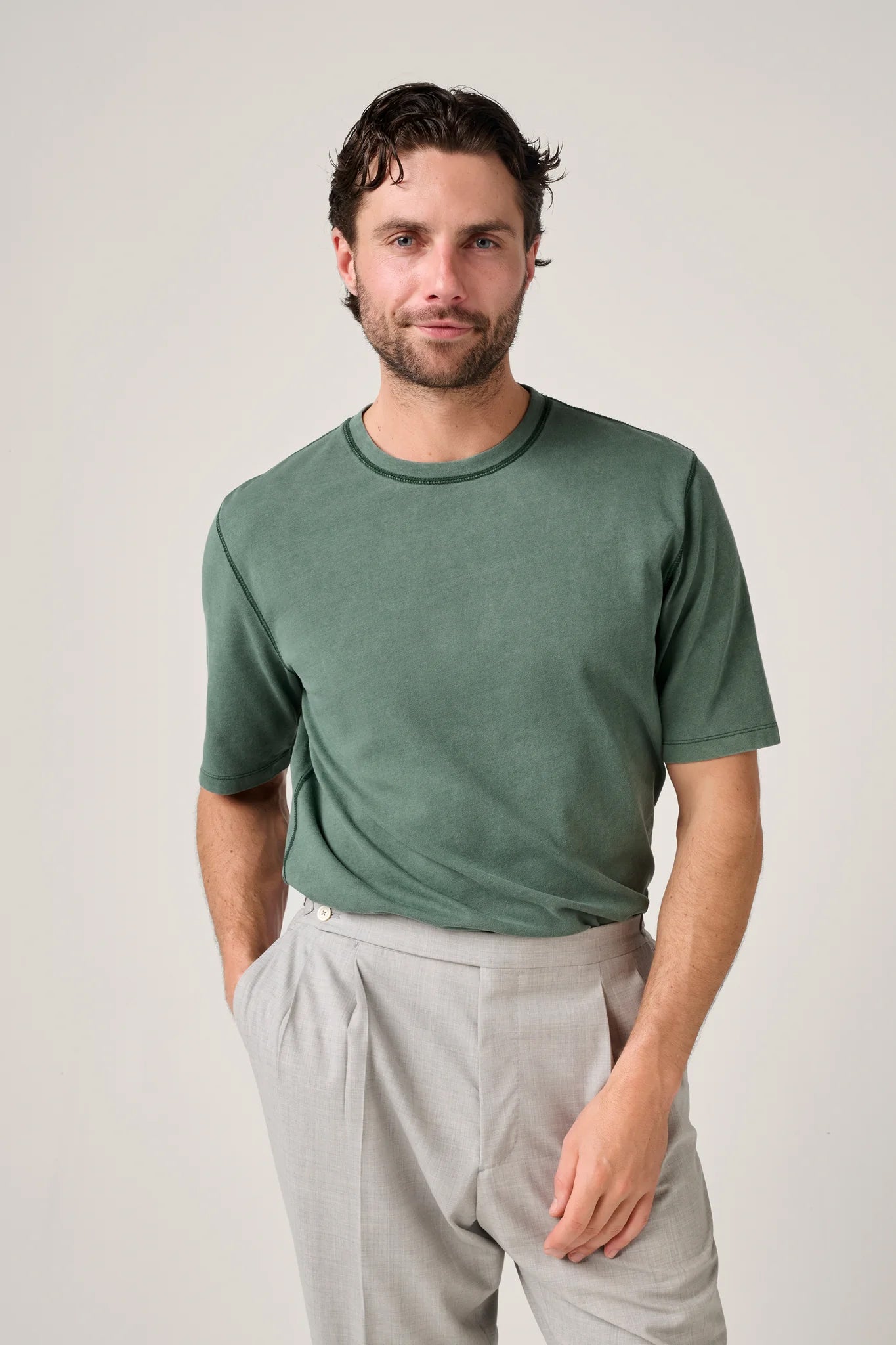 Christian Kimber Coolum T-Shirt - Vintage Wash Pine