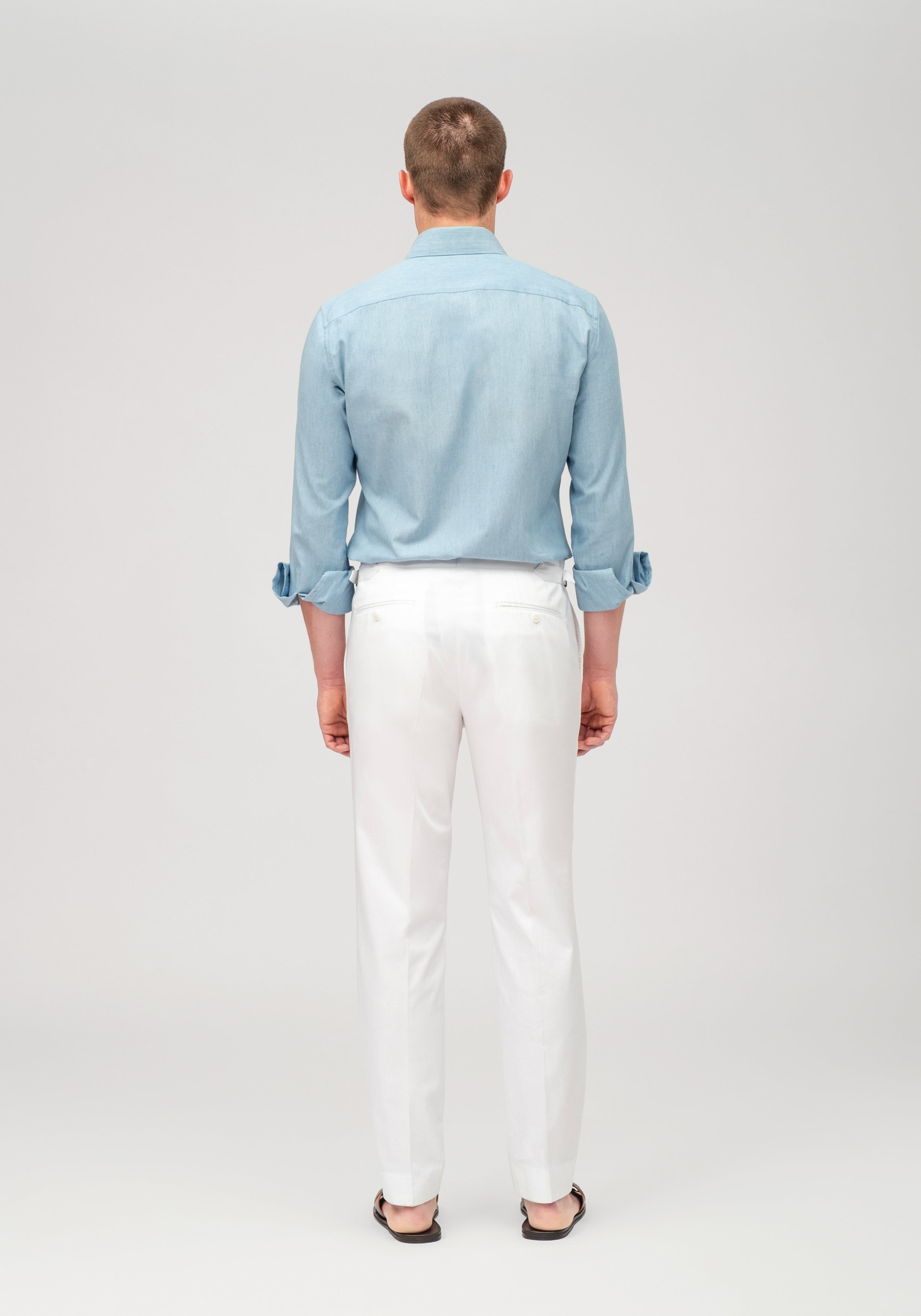 Washed Chambray Shirt – Light Blue