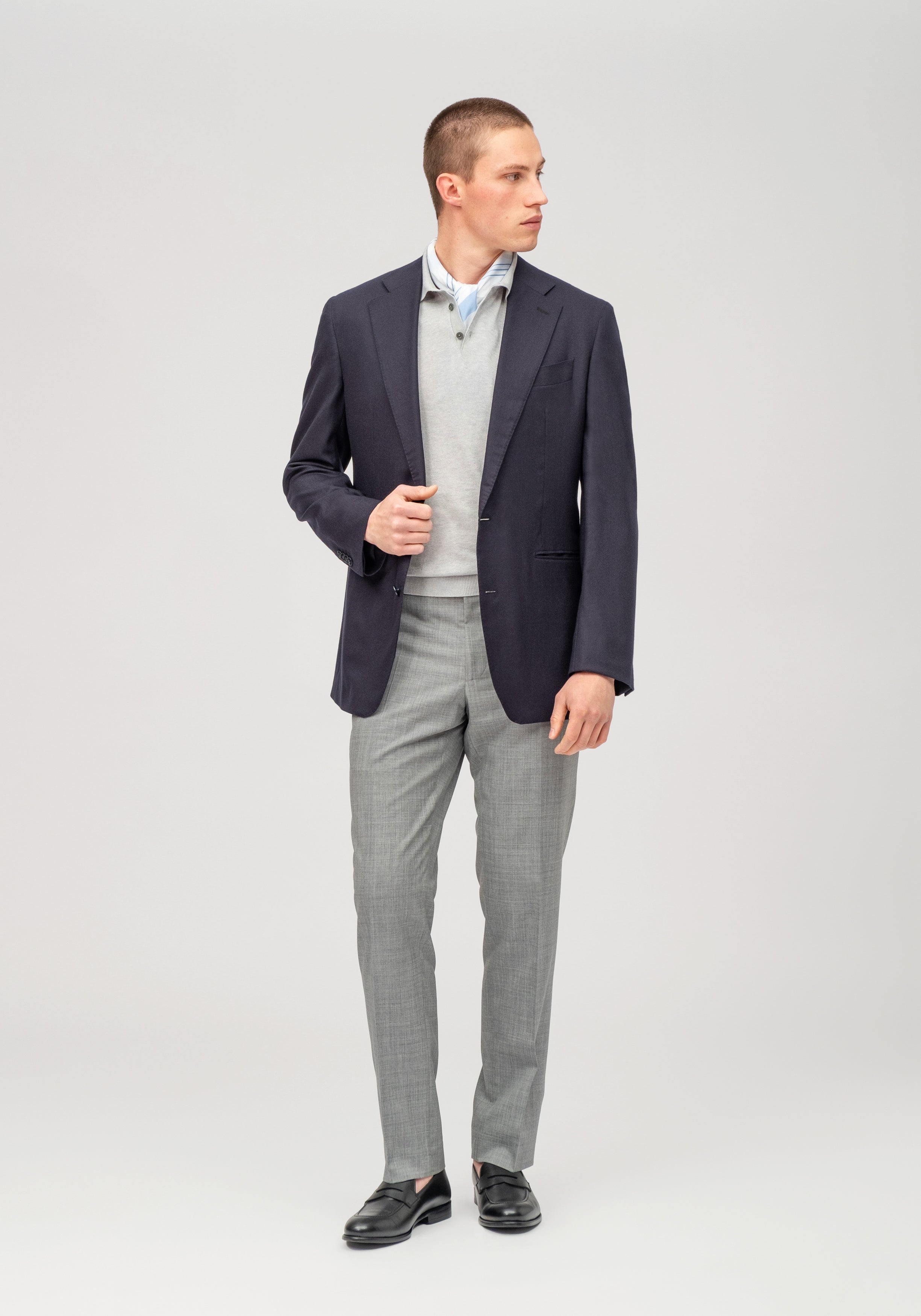 Flight Trouser - Grey Lightweight Wool