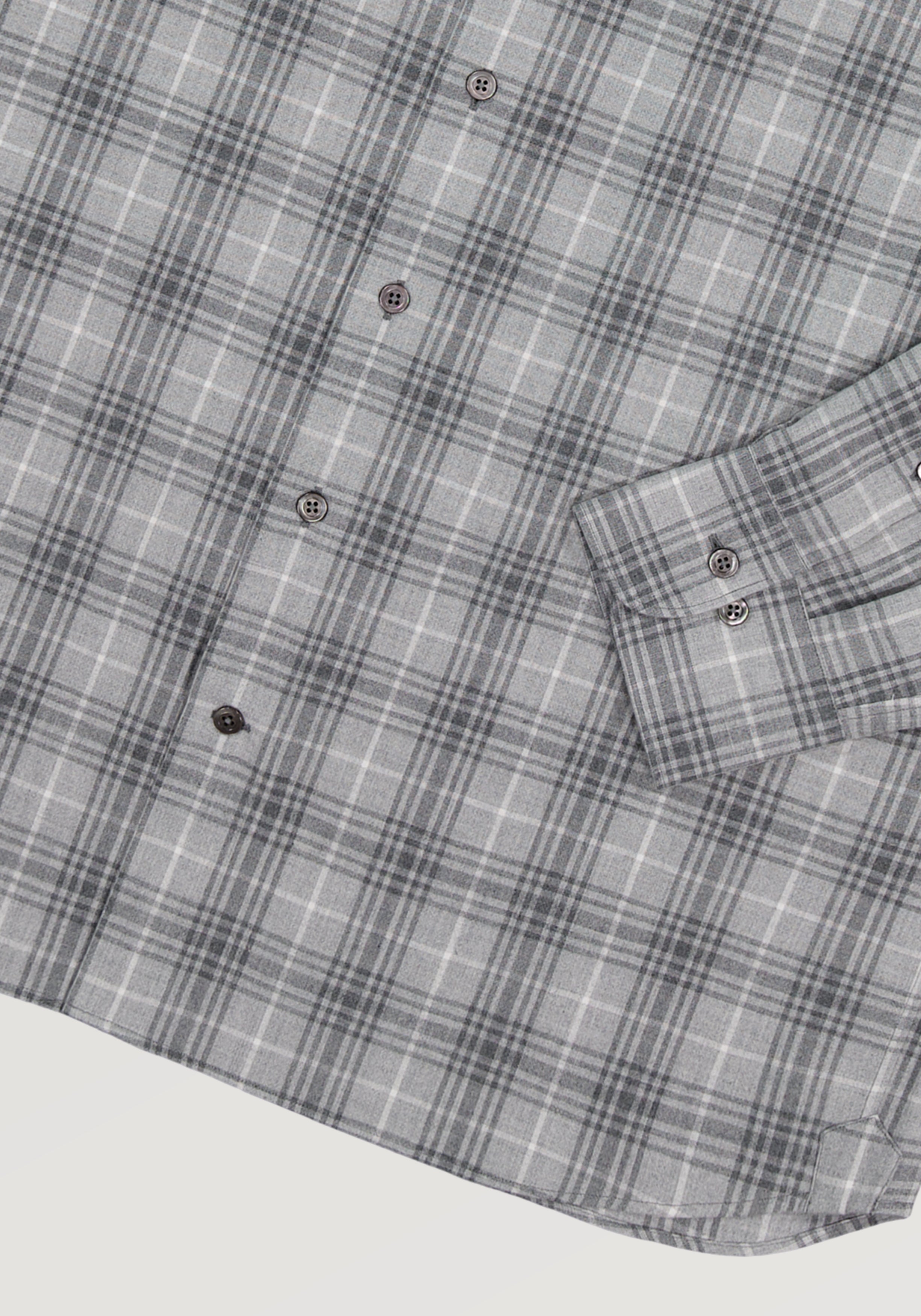 Cotton Flannel Shirt - Chalk Check