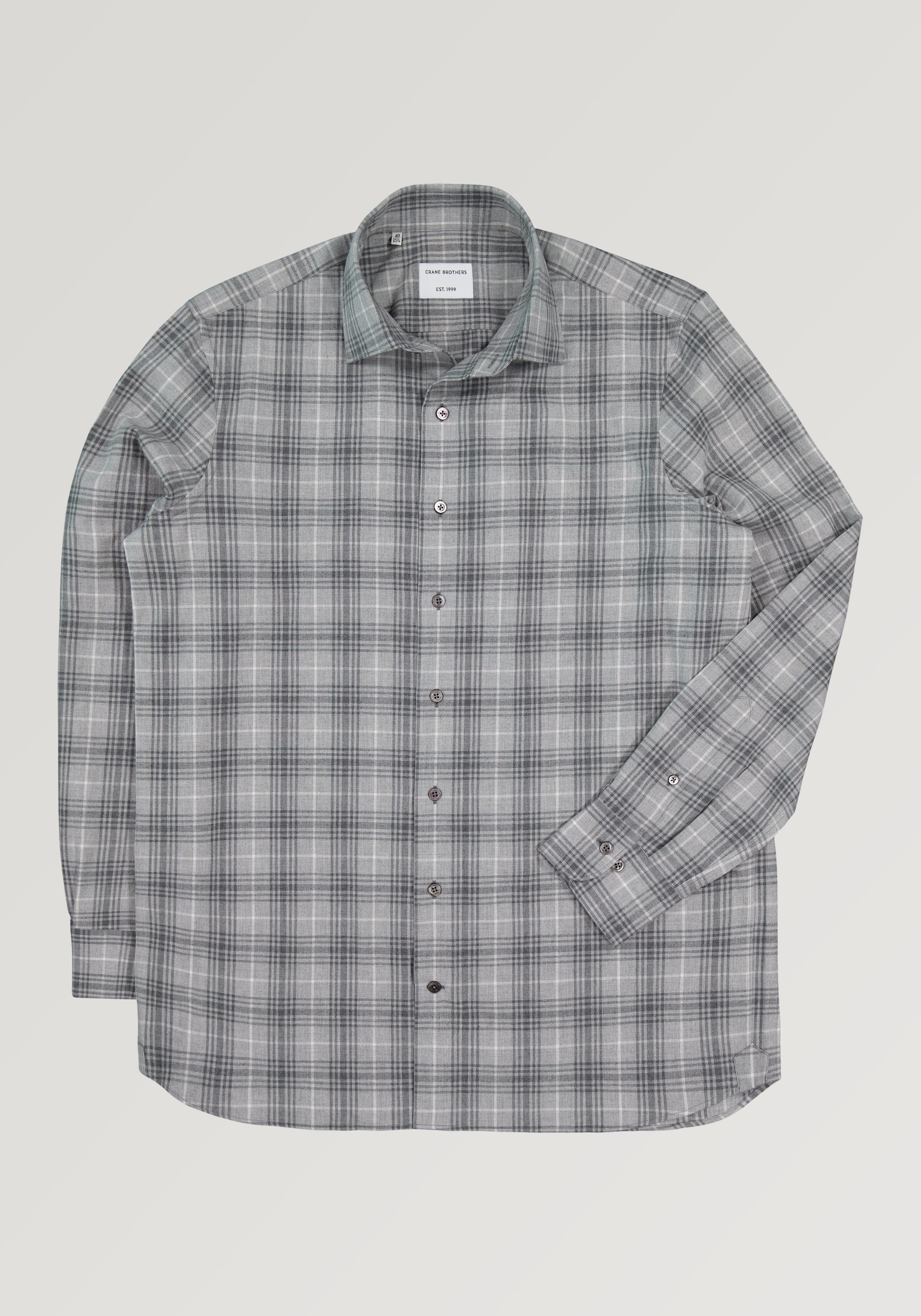 Cotton Flannel Shirt - Chalk Check