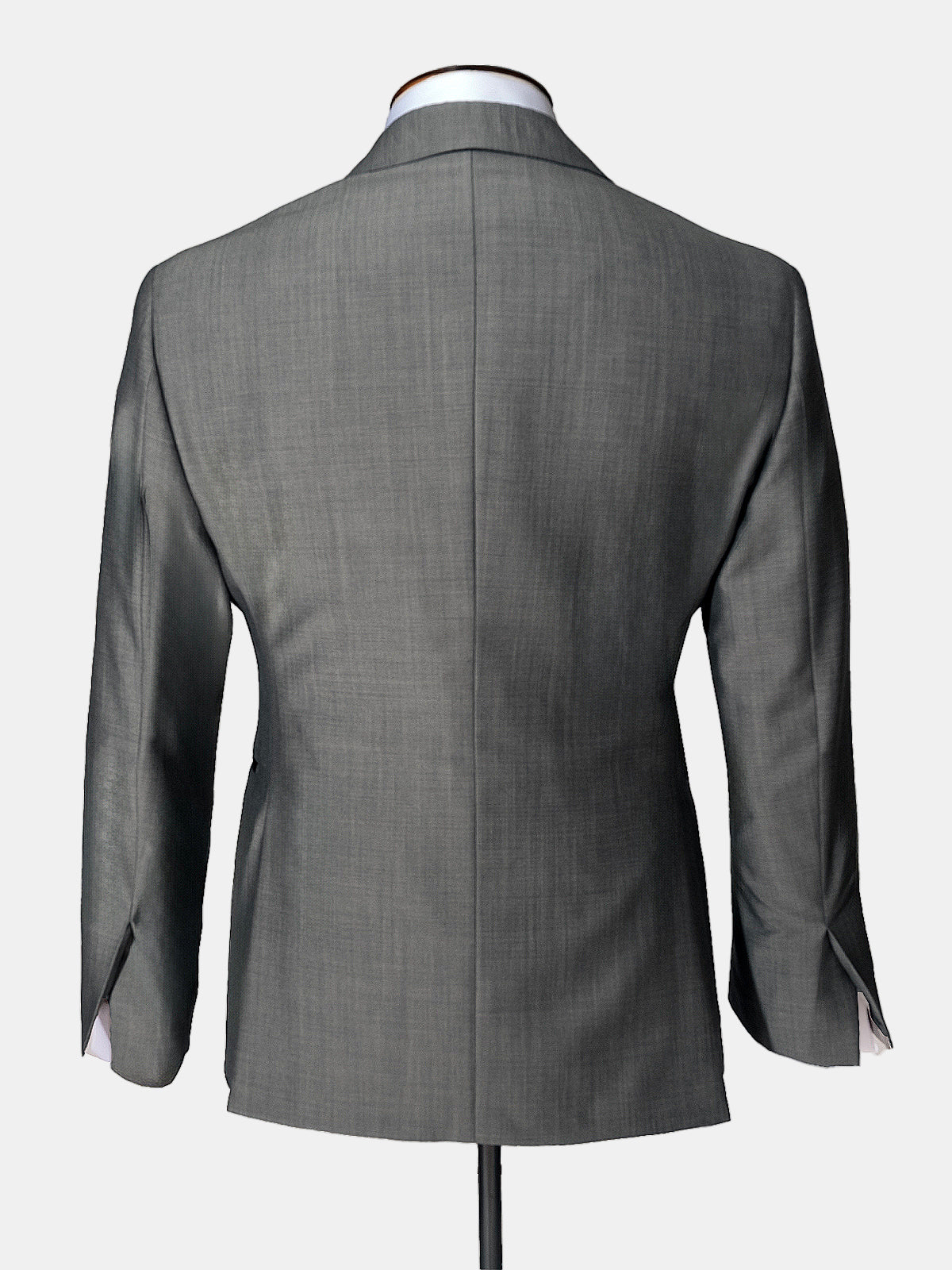 Grey Twill Wool and Mohair Peak Lapel Tuxedo - Production Sample