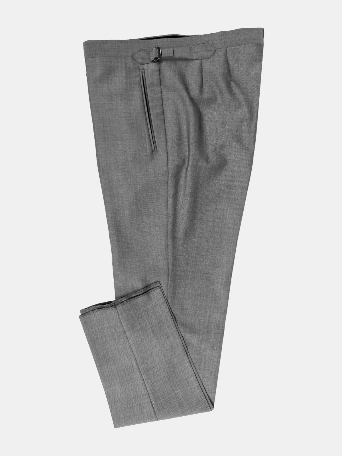 Grey Twill Wool and Mohair Peak Lapel Tuxedo - Production Sample