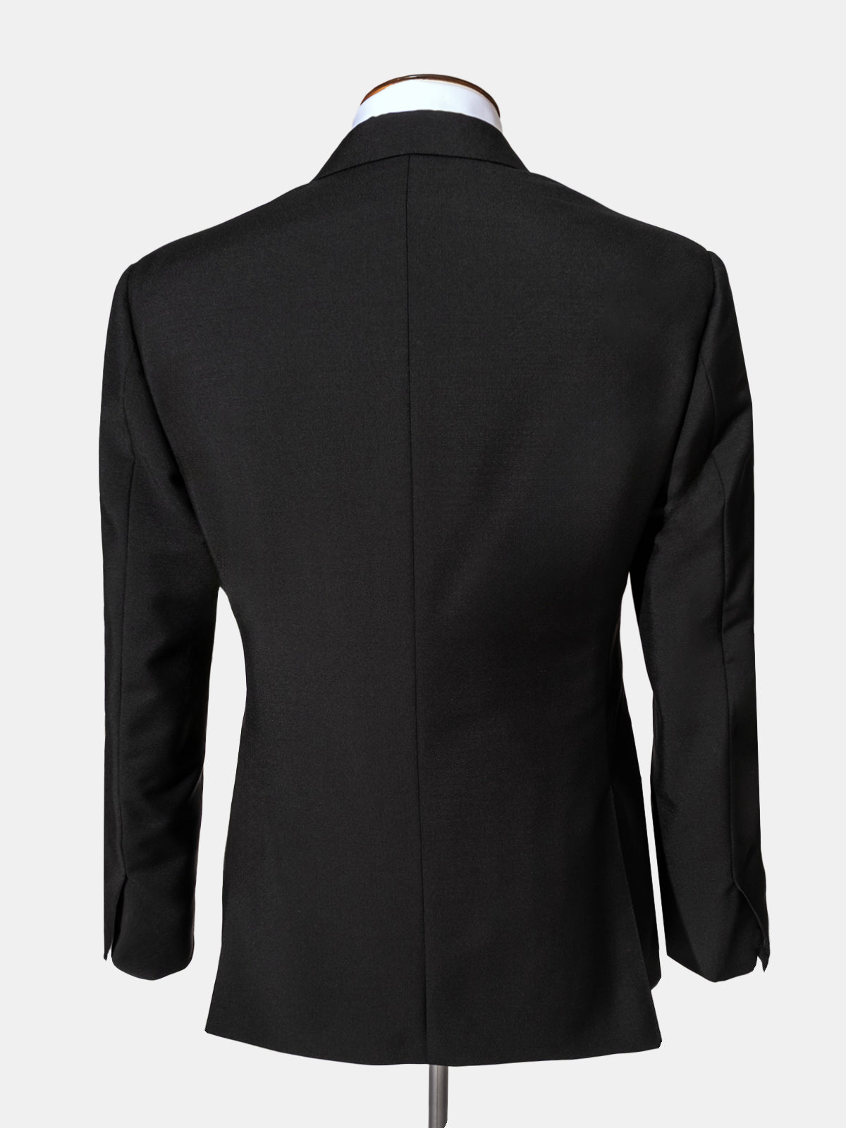 Black Wool and Mohair Peak Lapel Tuxedo - Production Sample