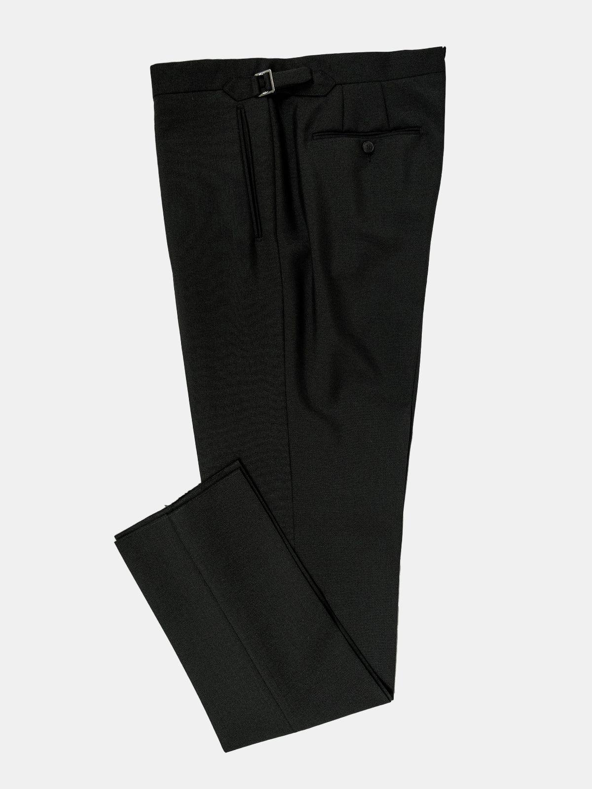 Black Wool and Mohair Peak Lapel Tuxedo - Production Sample