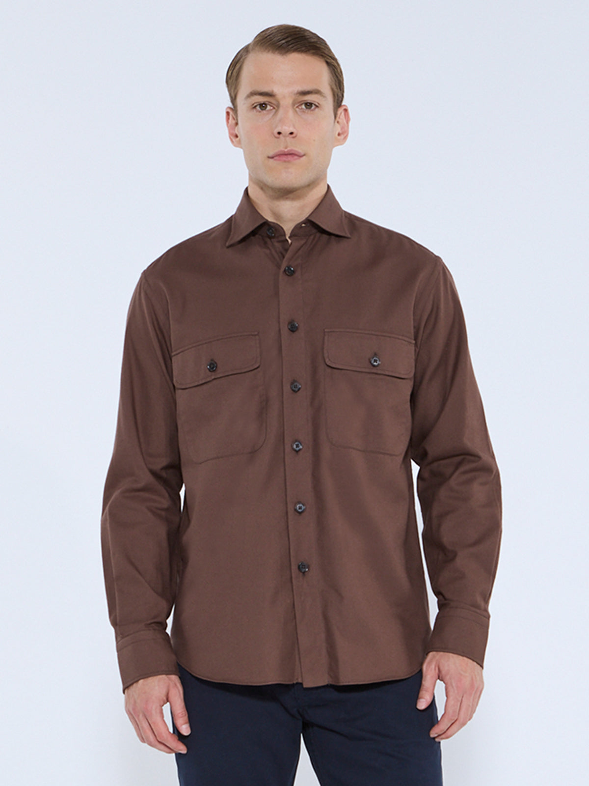 Double Pocket Overshirt - Umber LUCKY LAST