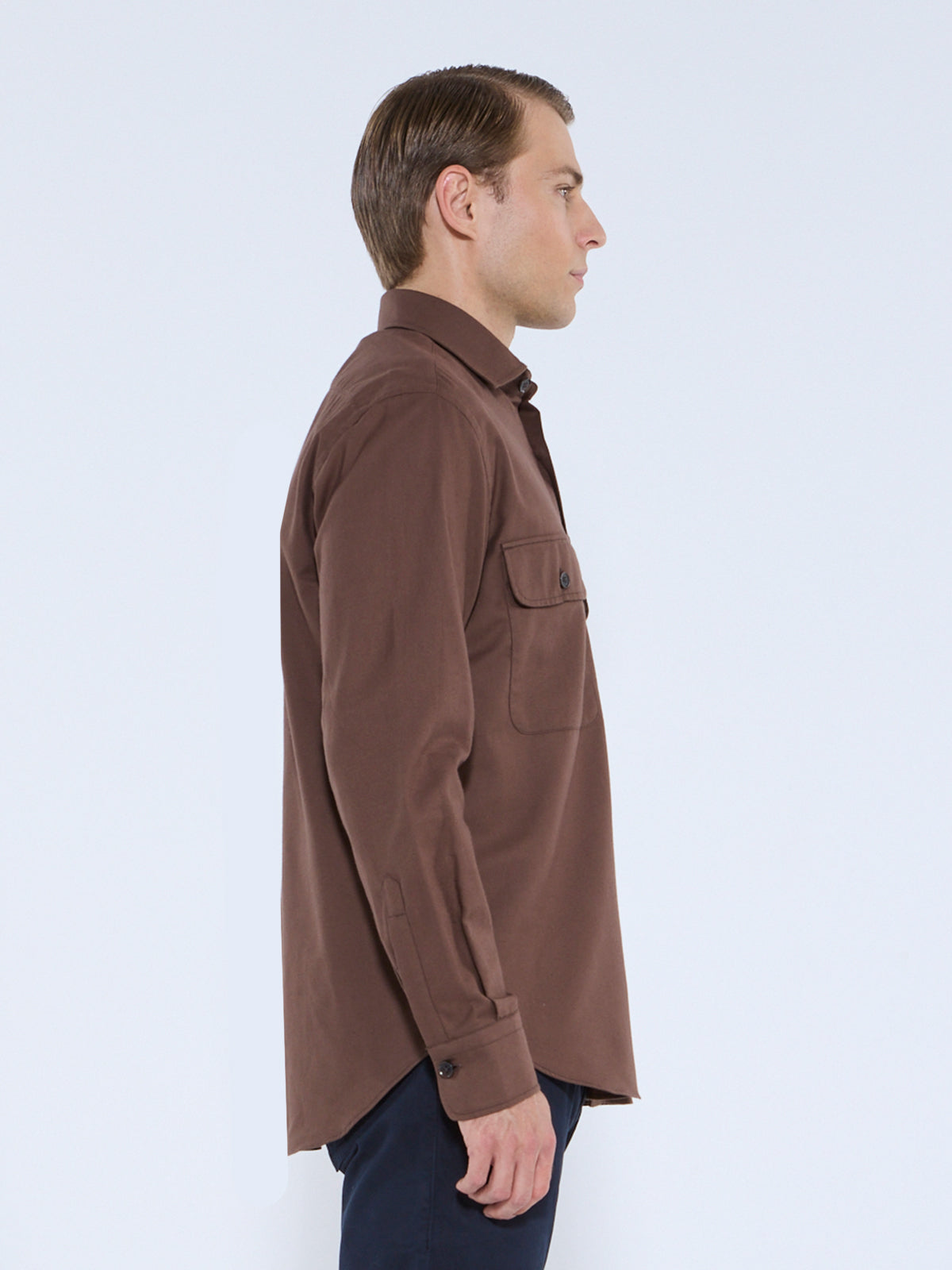 Double Pocket Overshirt - Umber LUCKY LAST