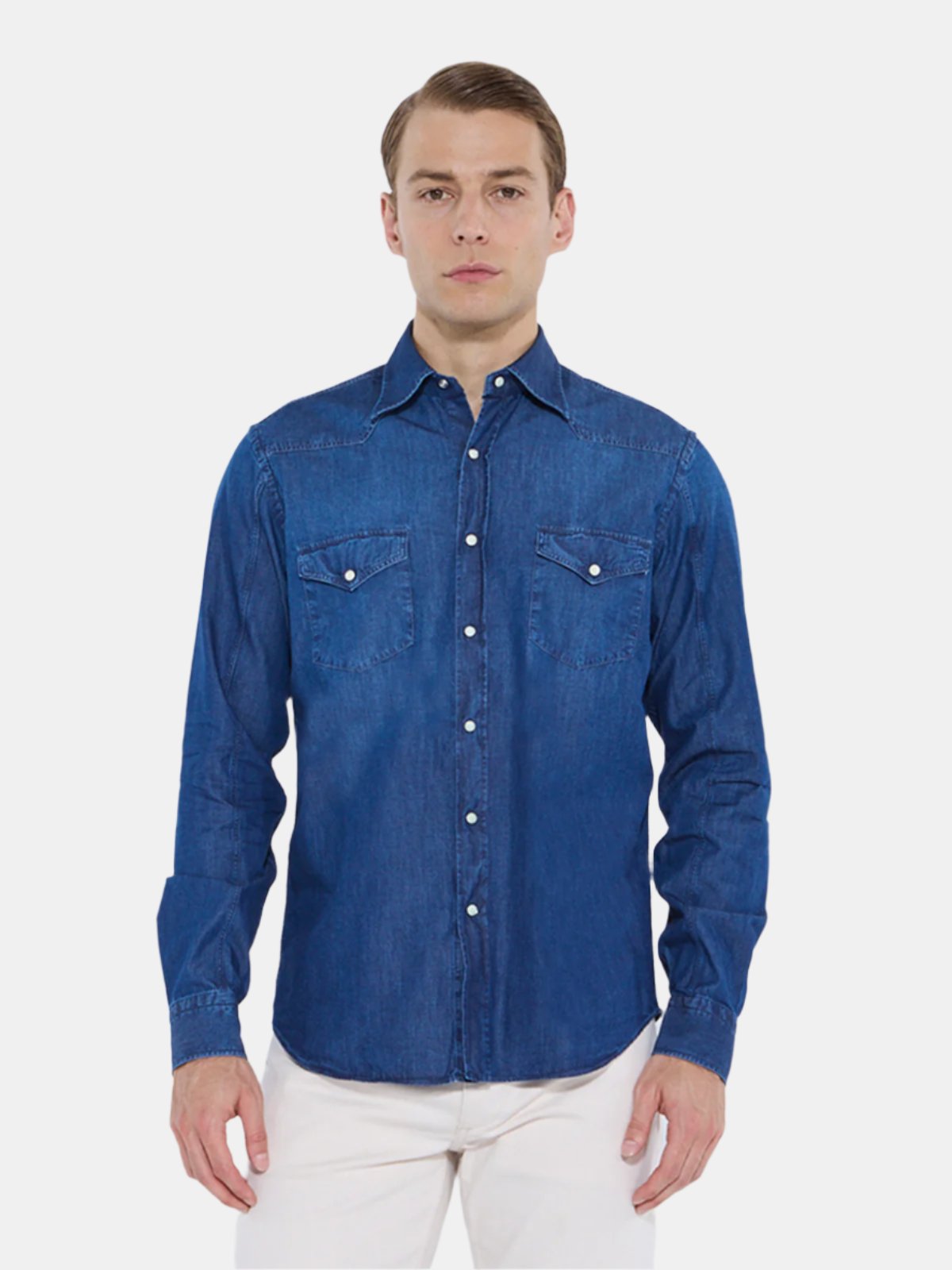 Denim Western Shirt - Indigo  Lucky Last