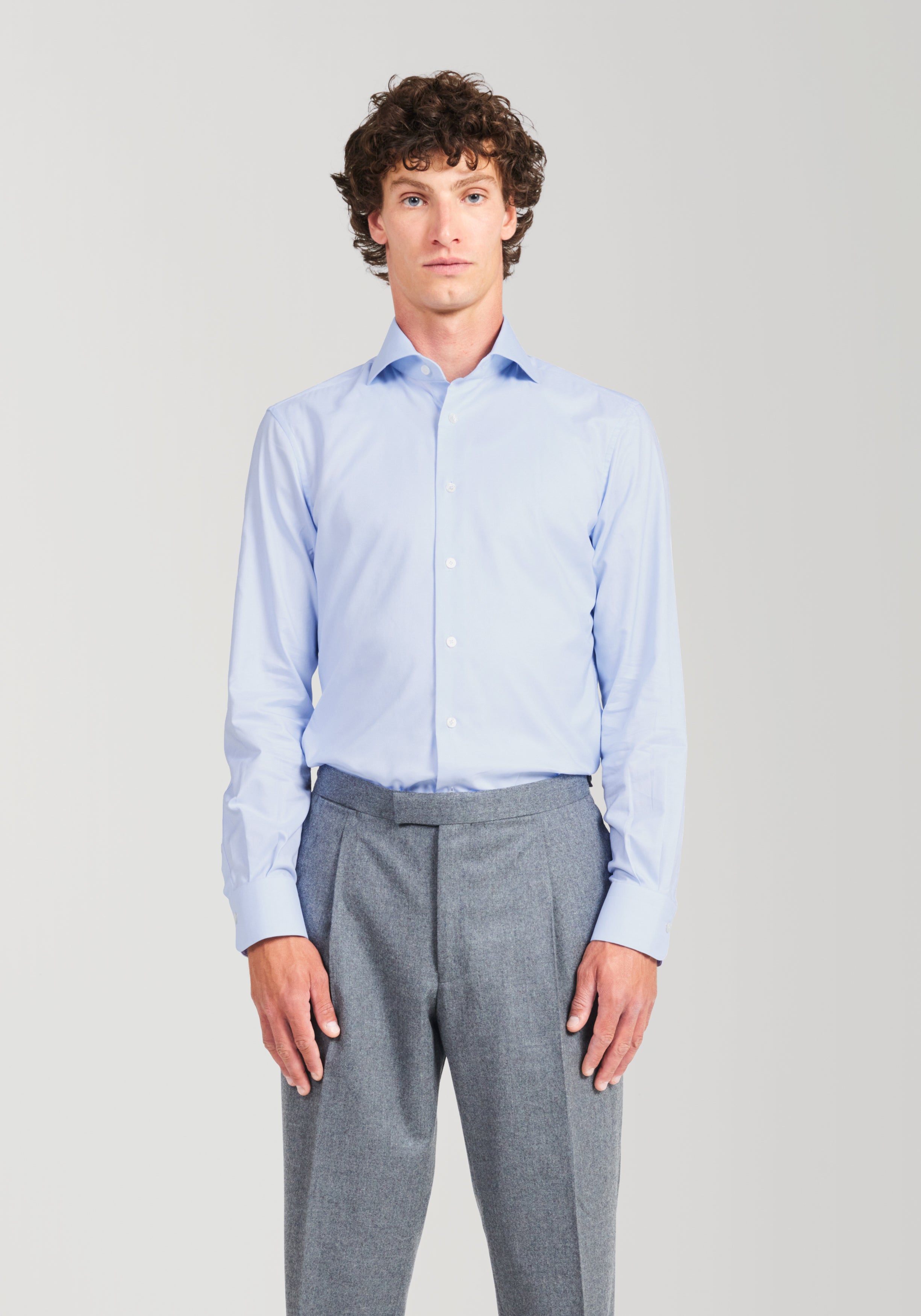 Cutaway Collar Oxford Shirt - Blue