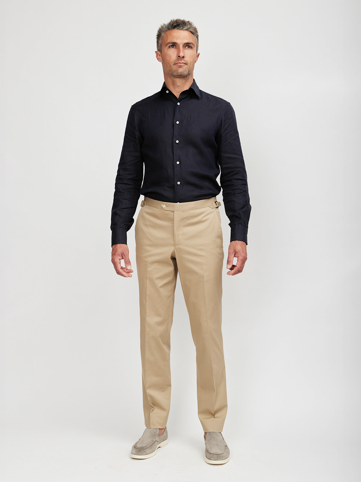Desert Cotton Dress Trouser with Side Adjusters - LUCKY LAST