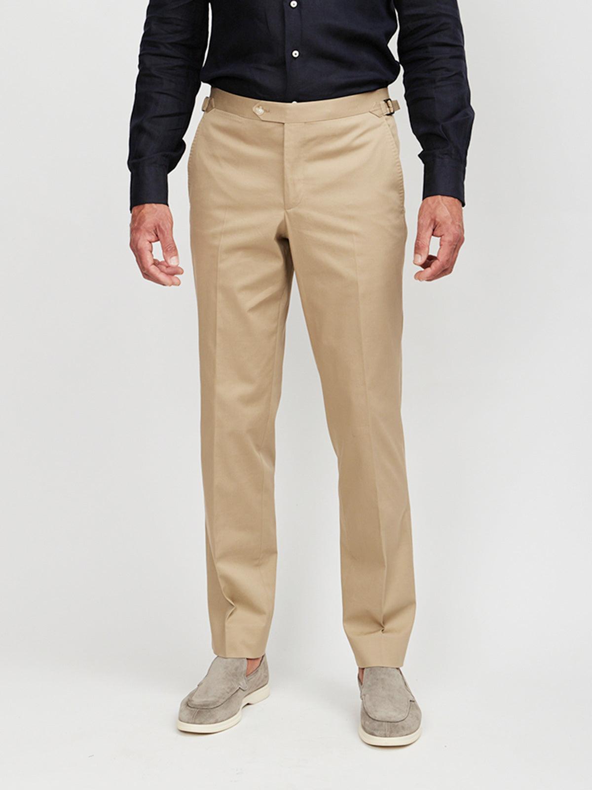 Desert Cotton Dress Trouser with Side Adjusters - LUCKY LAST