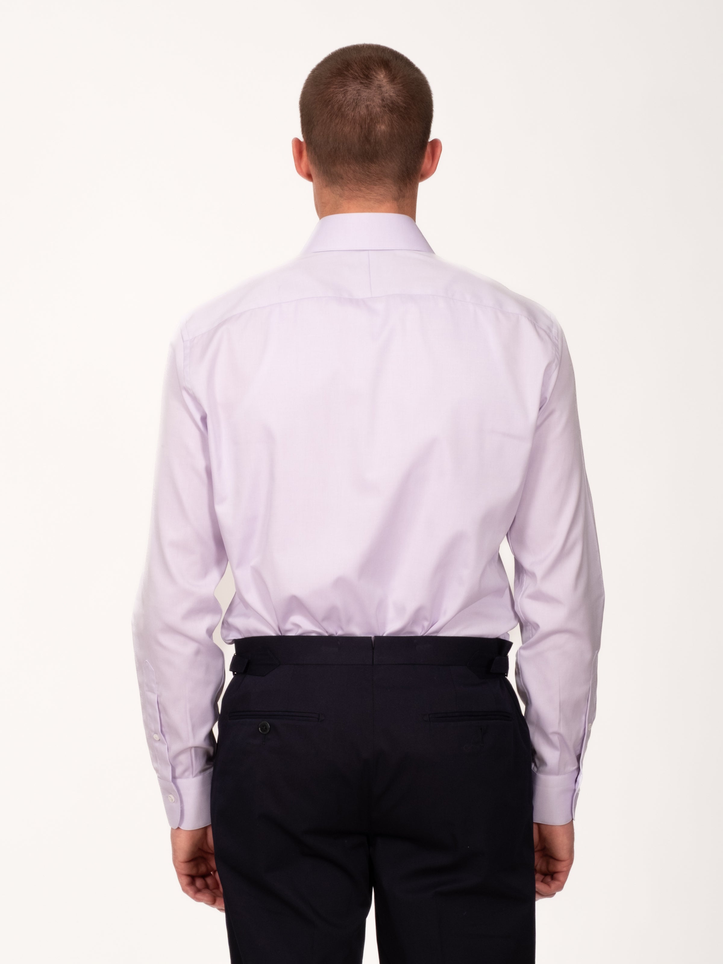 Windsor Pinpoint Cotton Cutaway Shirt - Periwinkle