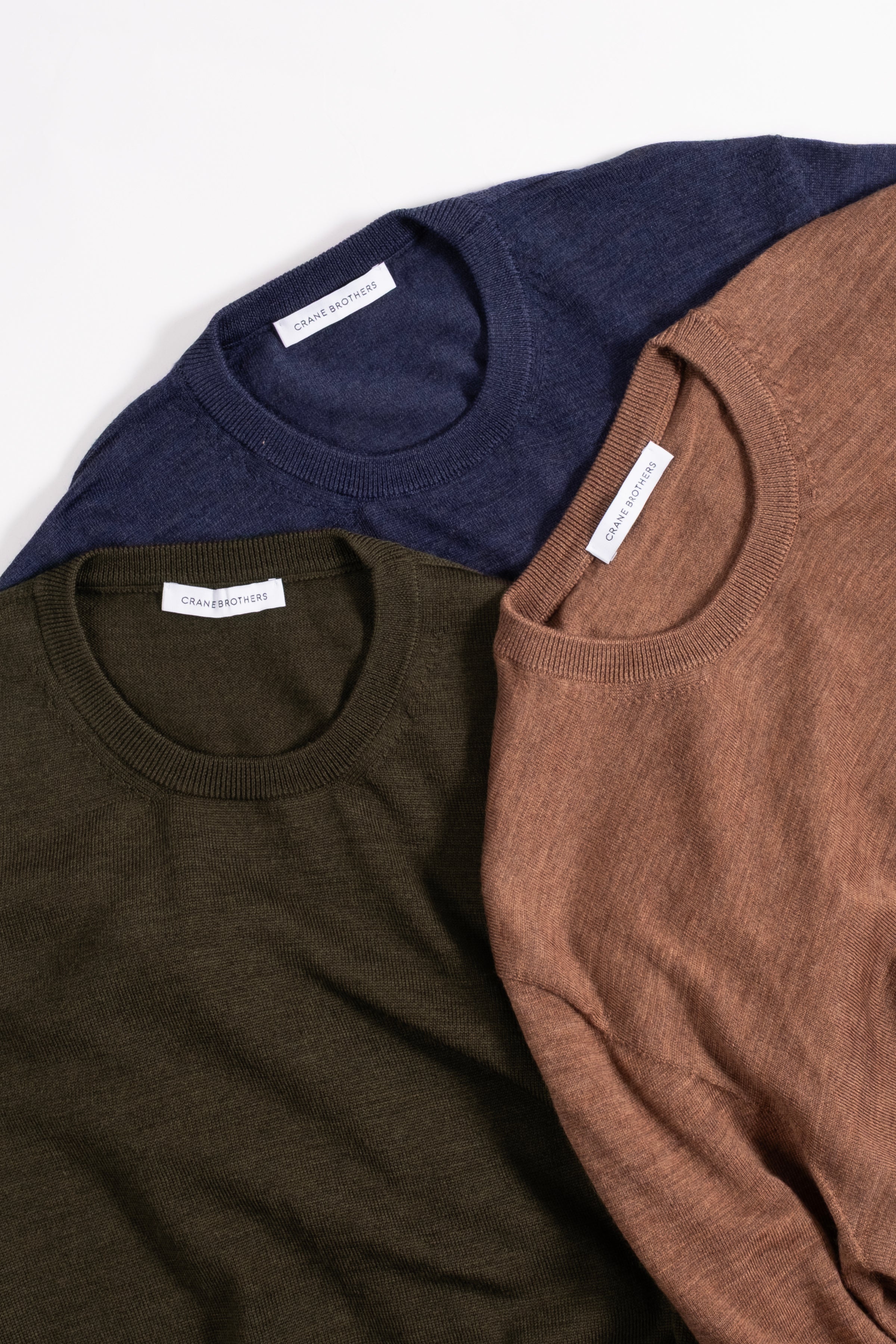 2 Ply Merino Crew Neck Sweater - Tussock