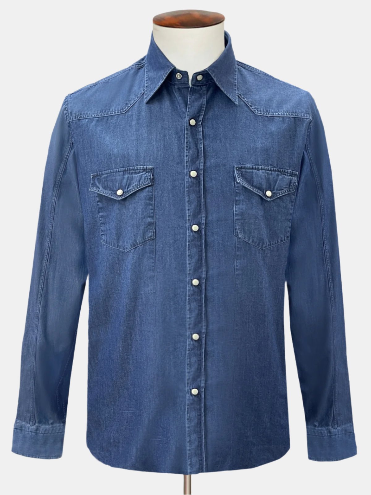 Denim Western Shirt - Indigo  Lucky Last