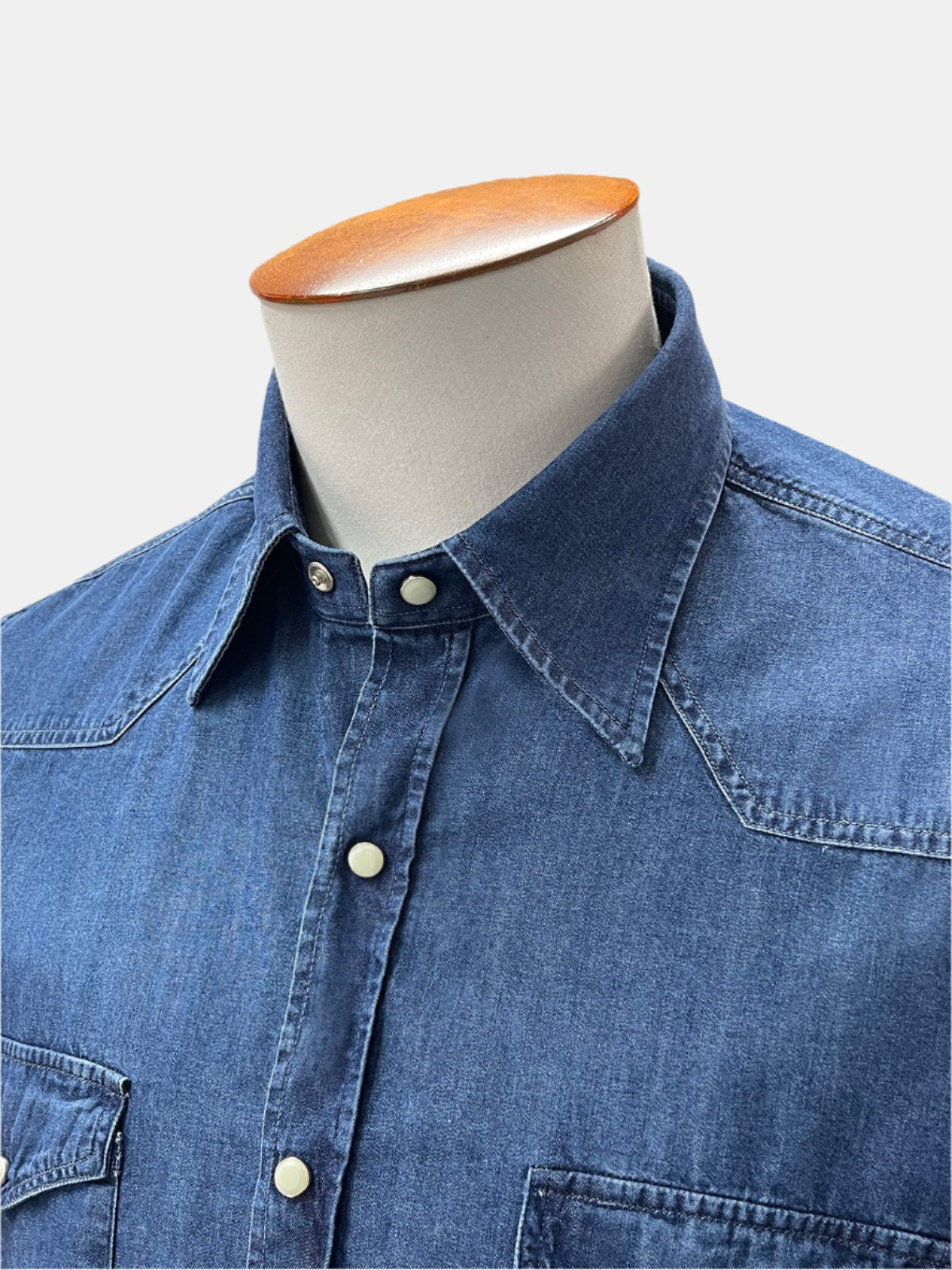 Denim Western Shirt - Indigo  Lucky Last