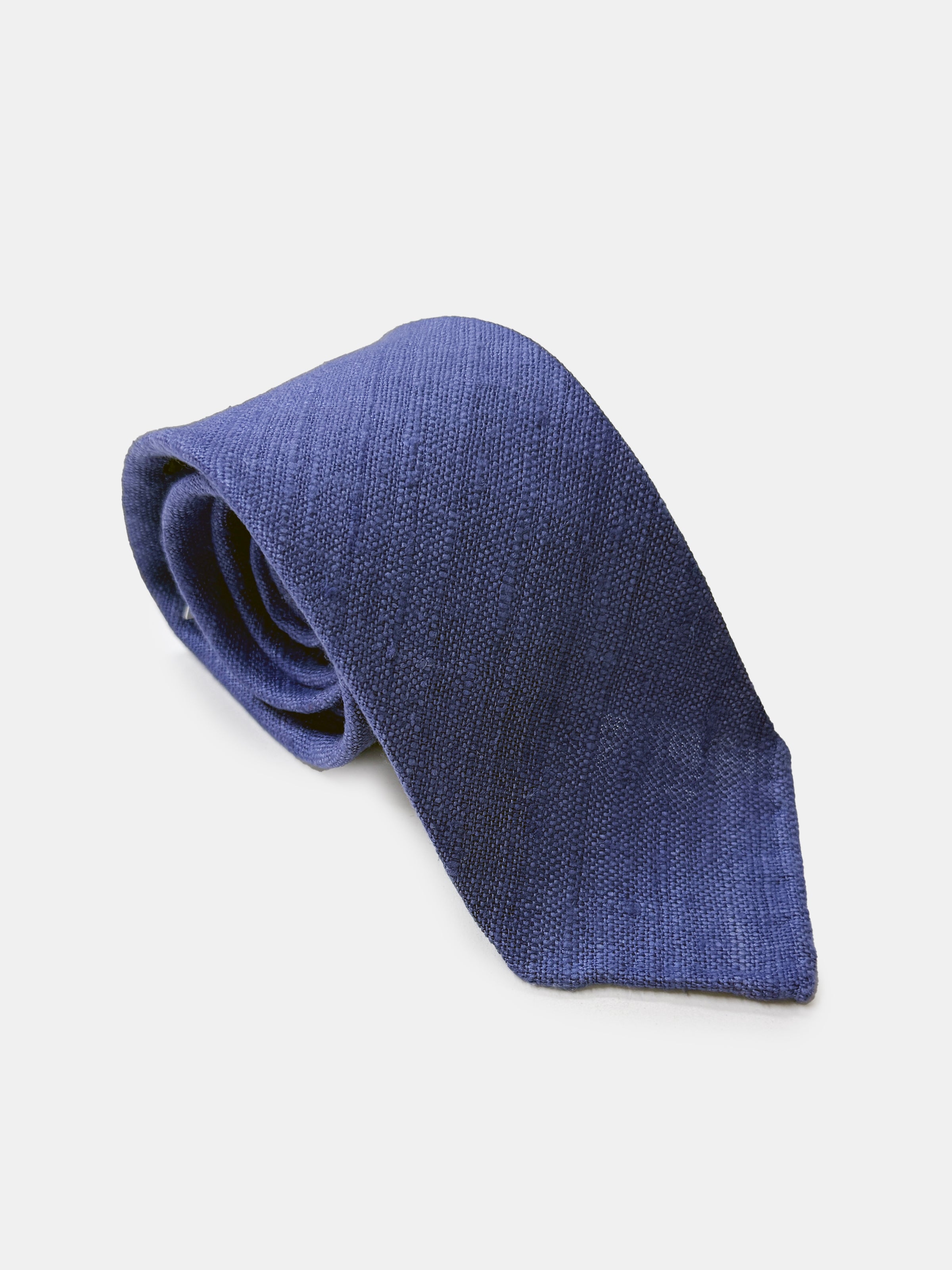 Drakes Tie Tussah - Sugar Bag Blue