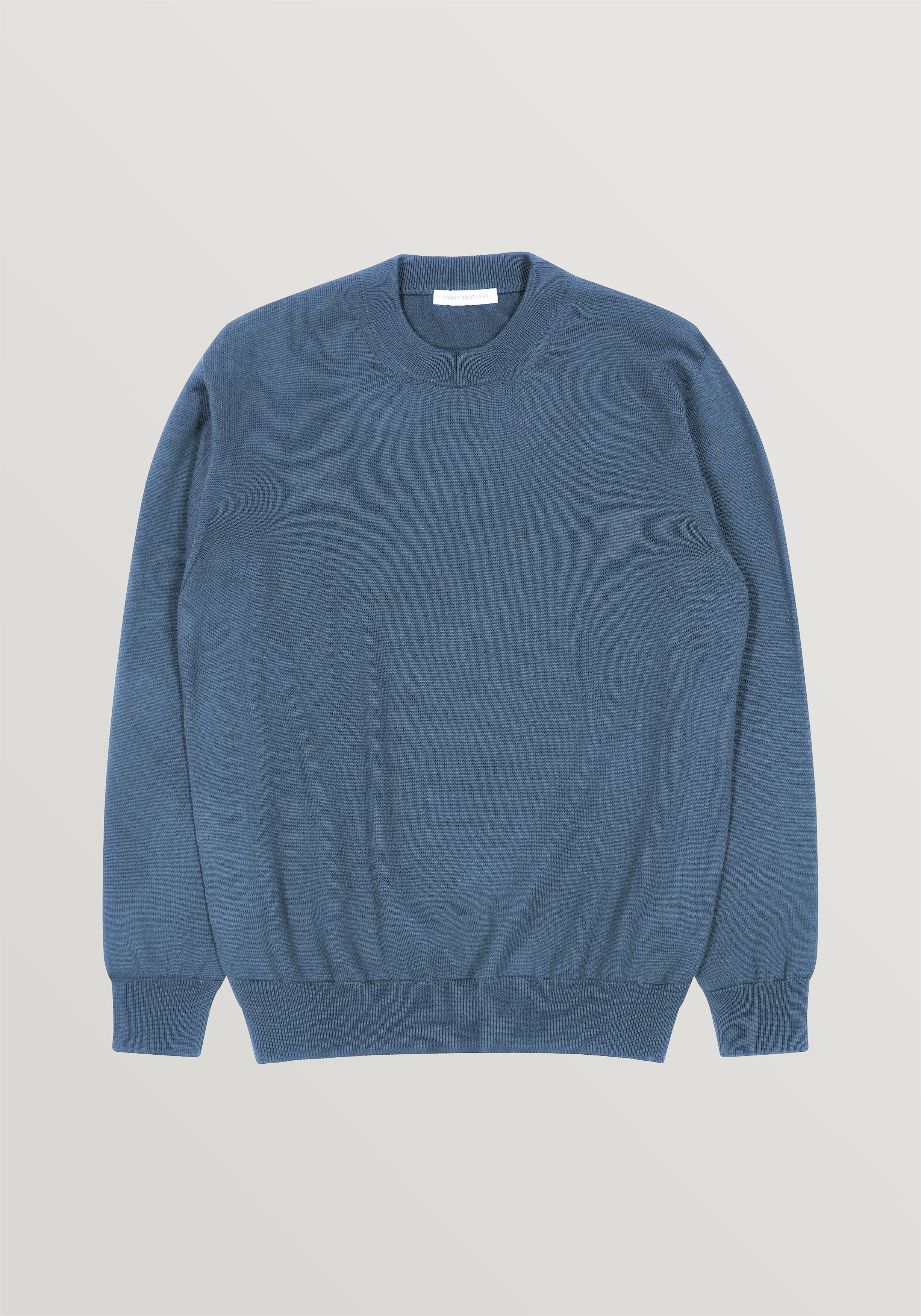 Lightweight Merino Crewneck Sweater - Storm Blue
