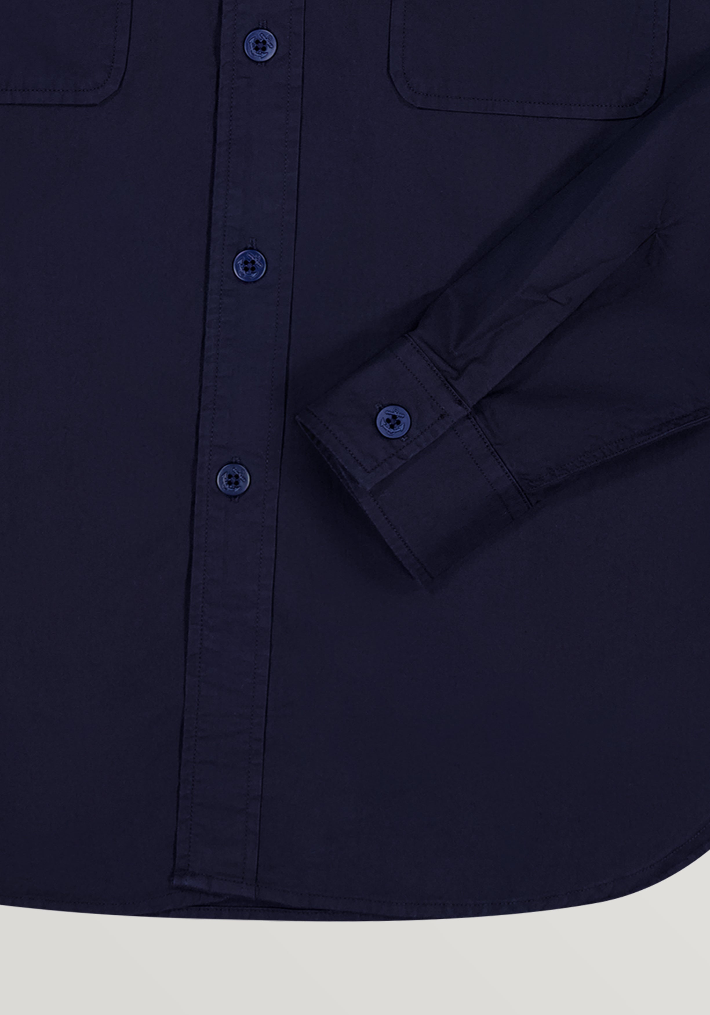 Fortela Twill Cotton Overshirt - Indigo