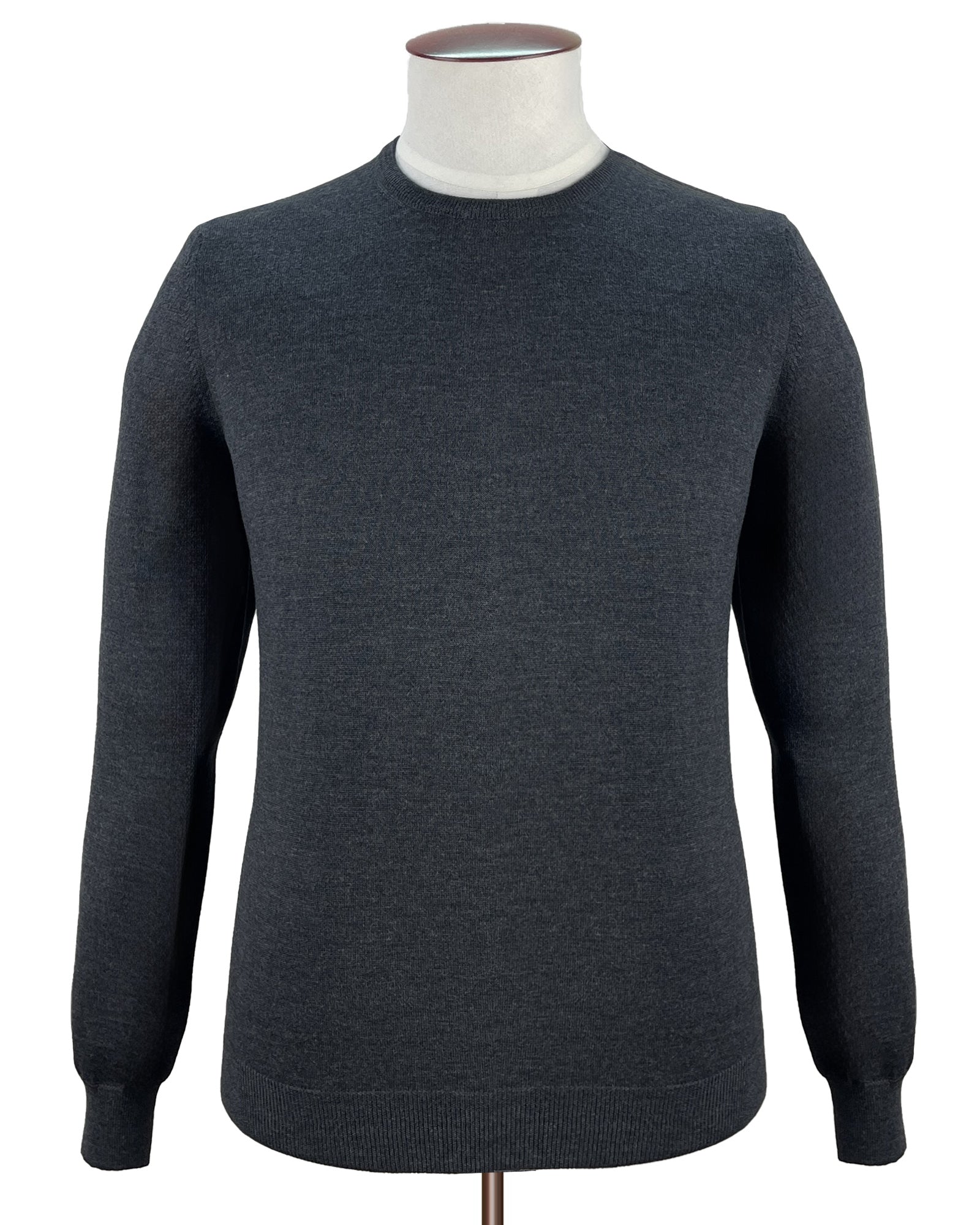 Graphite Merino Wool Crewneck Sweater -  Lucky Last