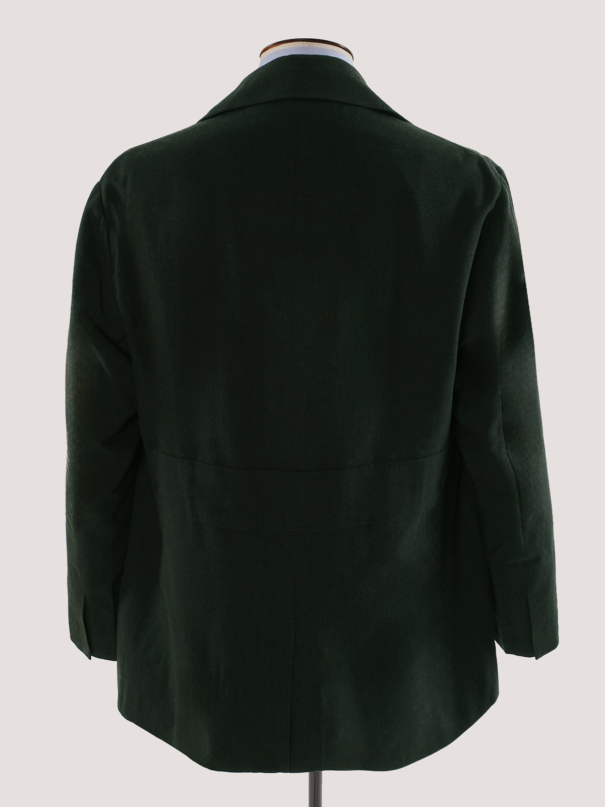 Dark Green Double Breasted Wool Pea Coat - Production Sample