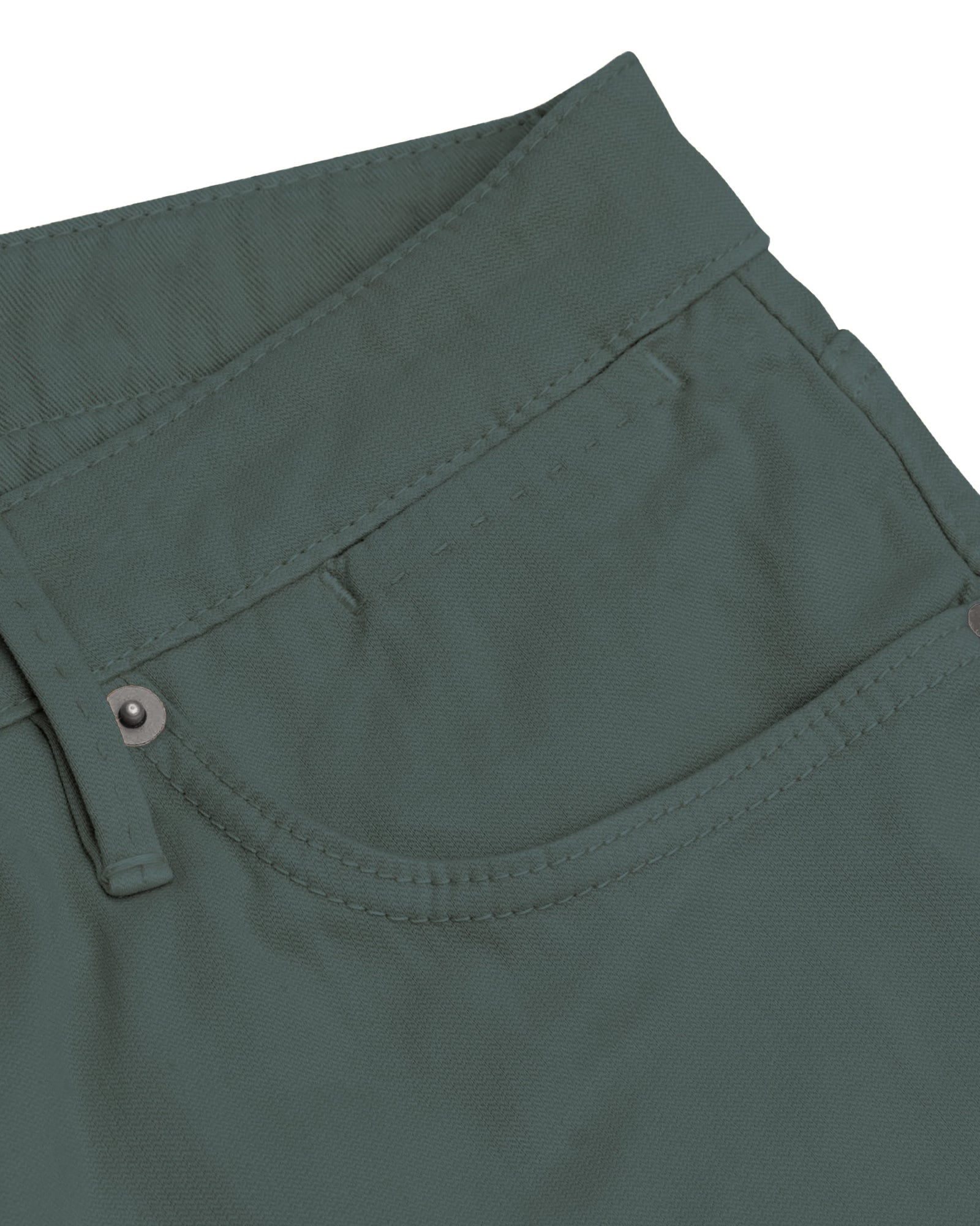 Broken Twill Five Pocket Pant - Forest Green