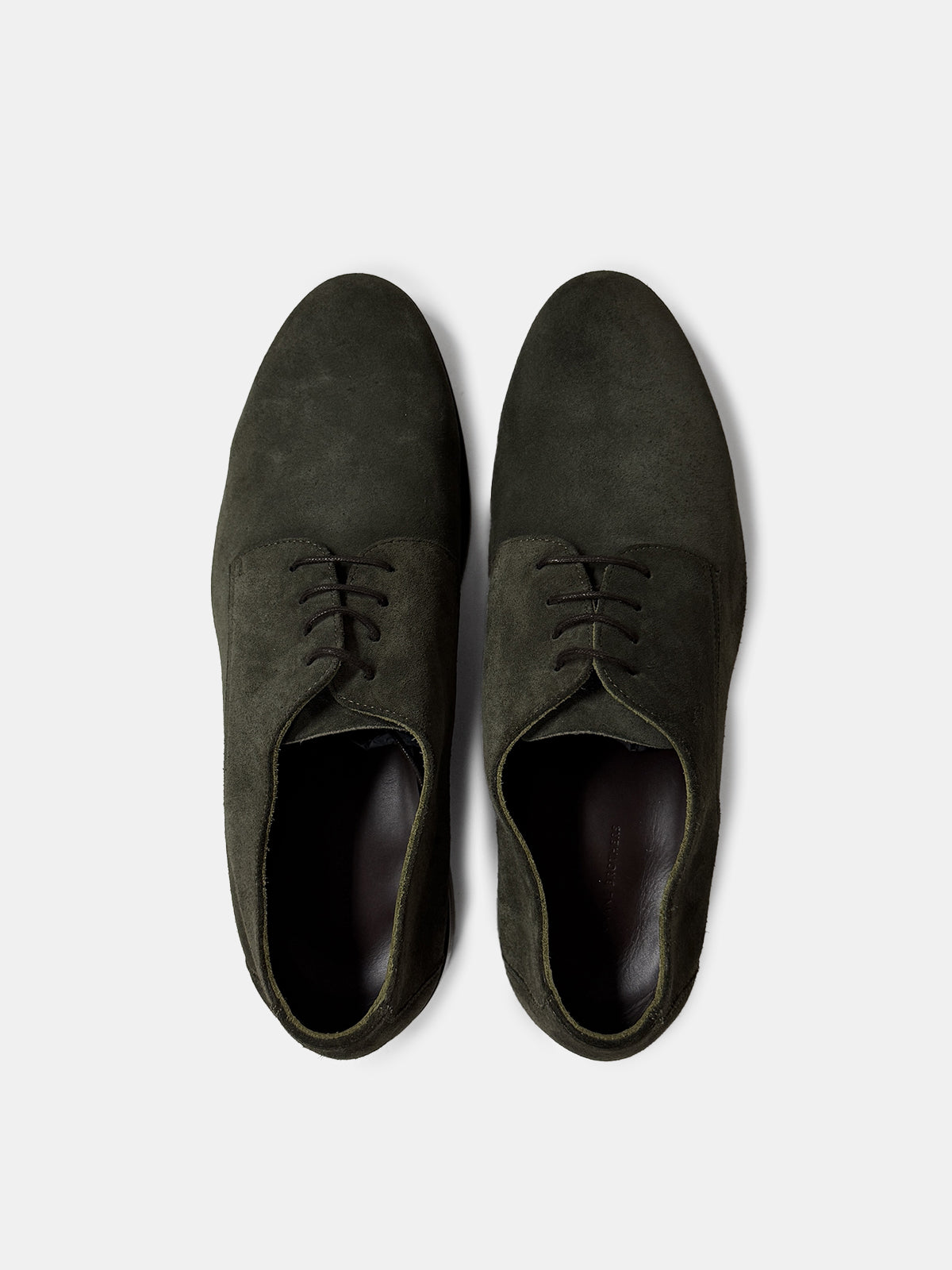 Green Suede Derby Lace-up Shoe - Sample  - LUCKY LAST