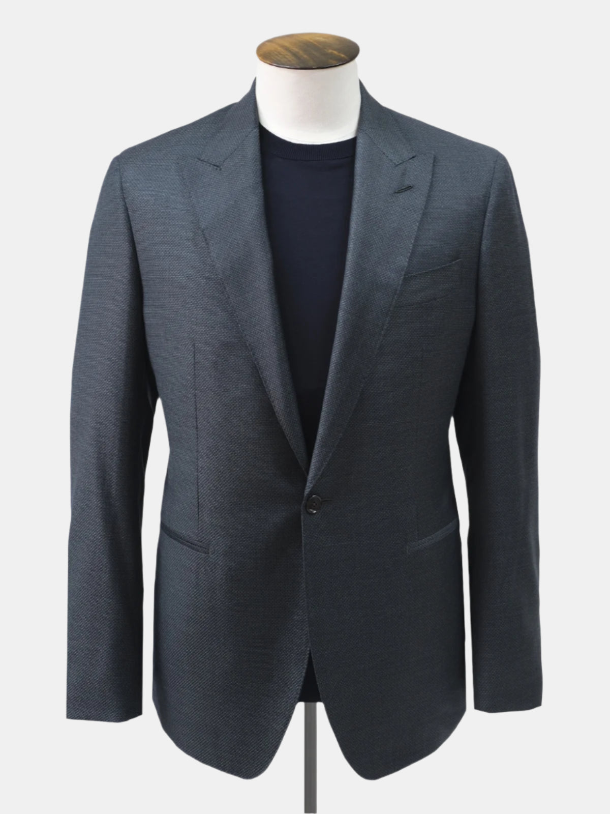 Green Wool Micro Design Blazer Sample - LUCKY LAST