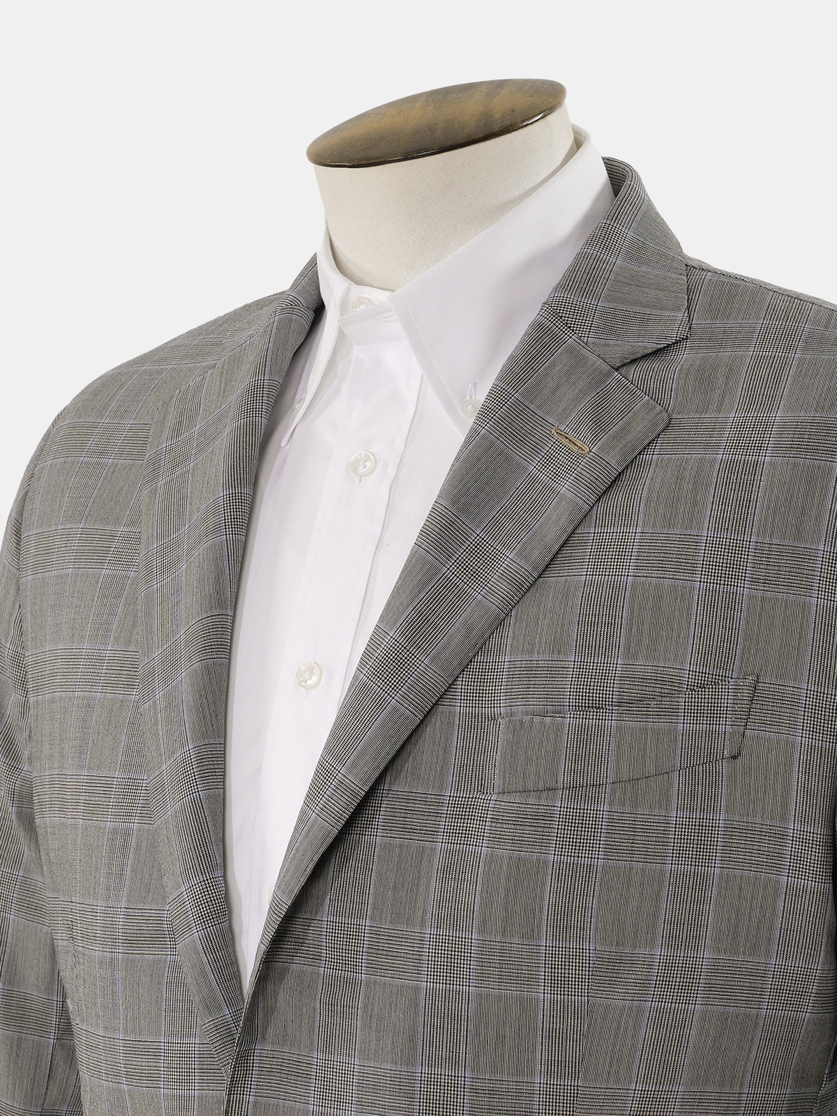 Grey Glen Check Wool & Silk Suit - Production Sample