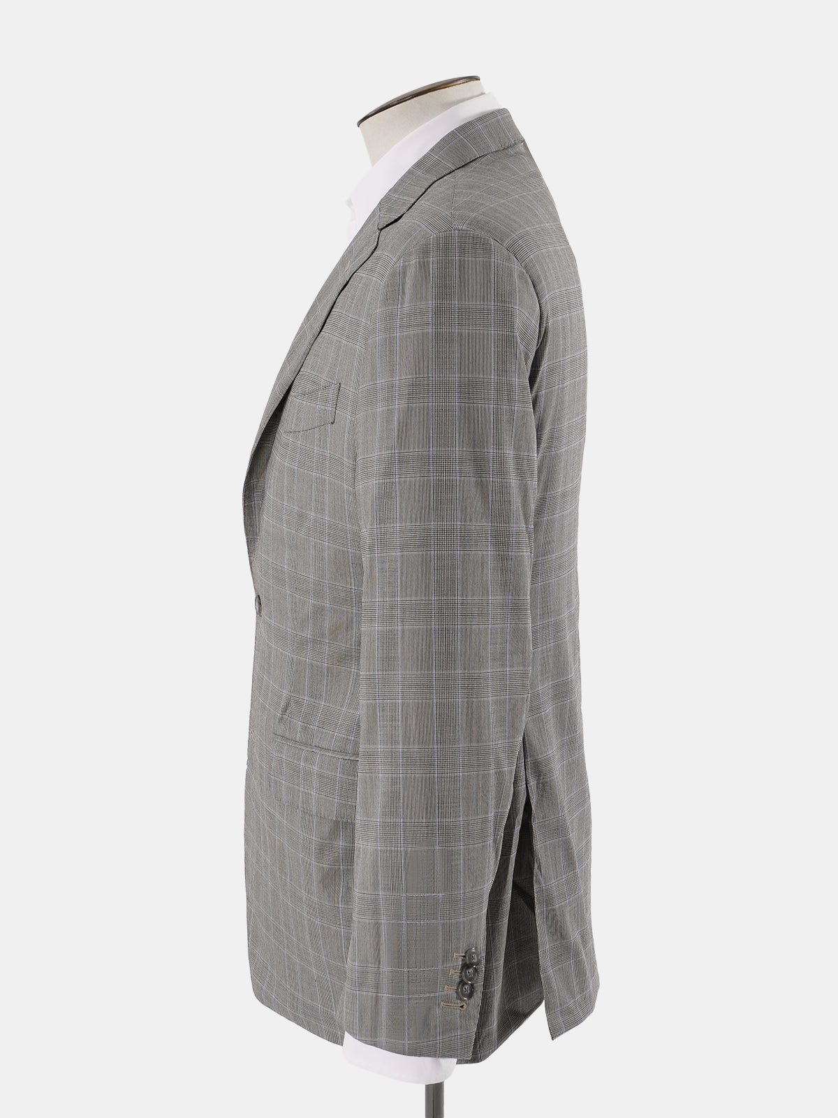 Grey Glen Check Wool & Silk Suit - Production Sample