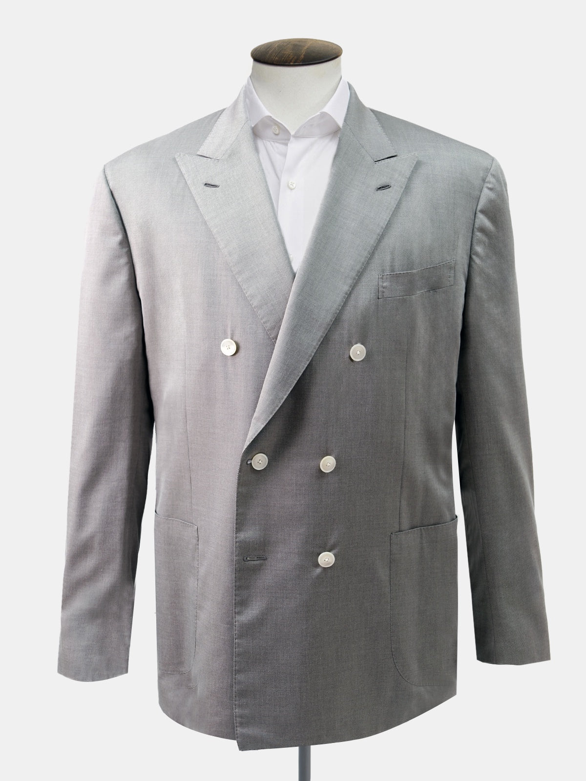 Taupe Cotton, Wool & Silk DB Blazer - LUCKY LAST