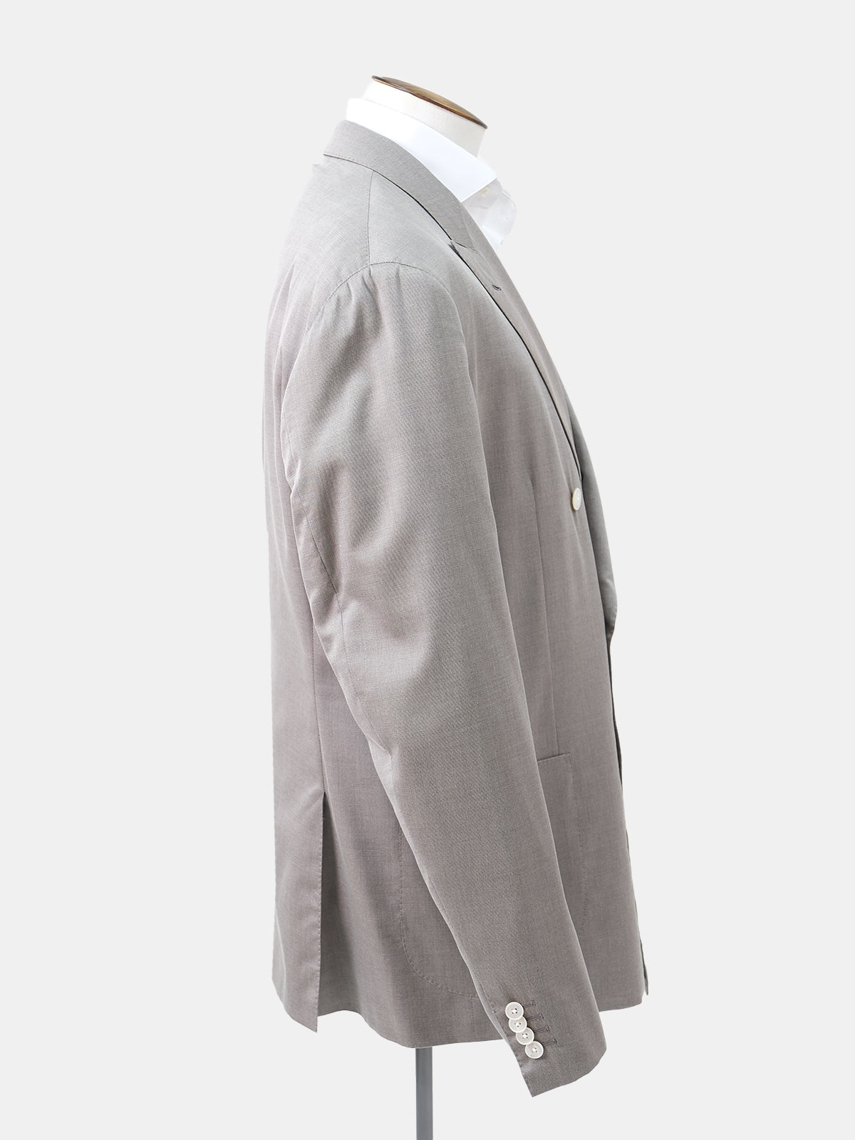 Taupe Cotton, Wool & Silk DB Blazer - LUCKY LAST