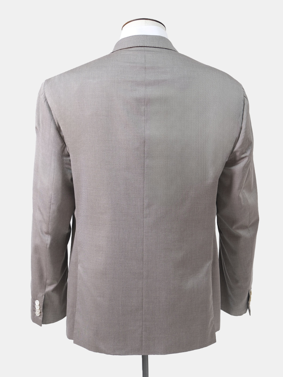 Taupe Cotton, Wool & Silk DB Blazer - LUCKY LAST