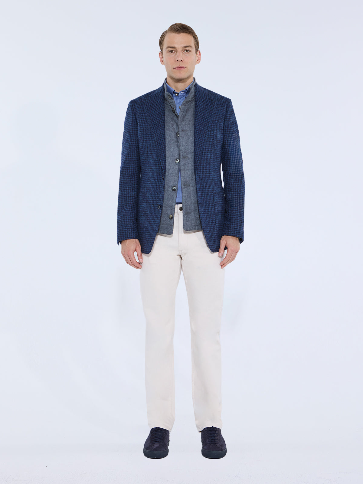 Quilted Flannel Vest - Heather Grey