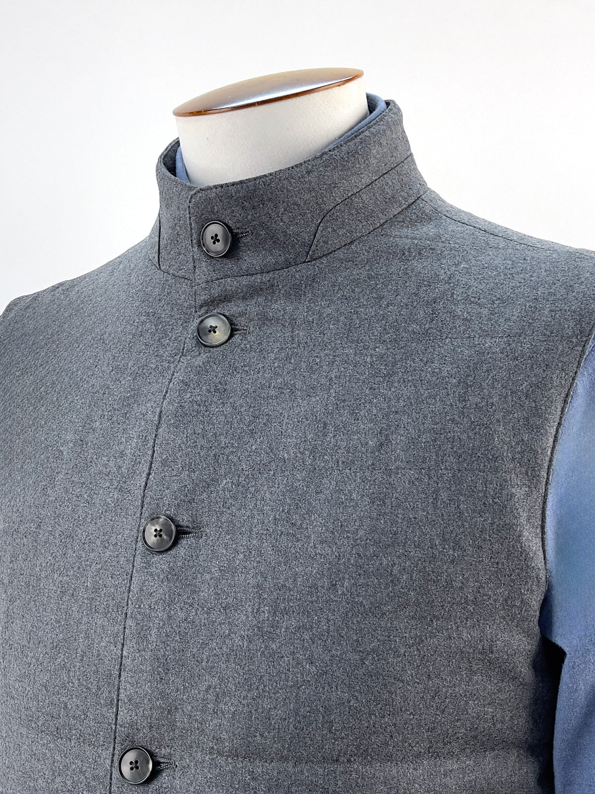 Quilted Flannel Vest - Heather Grey