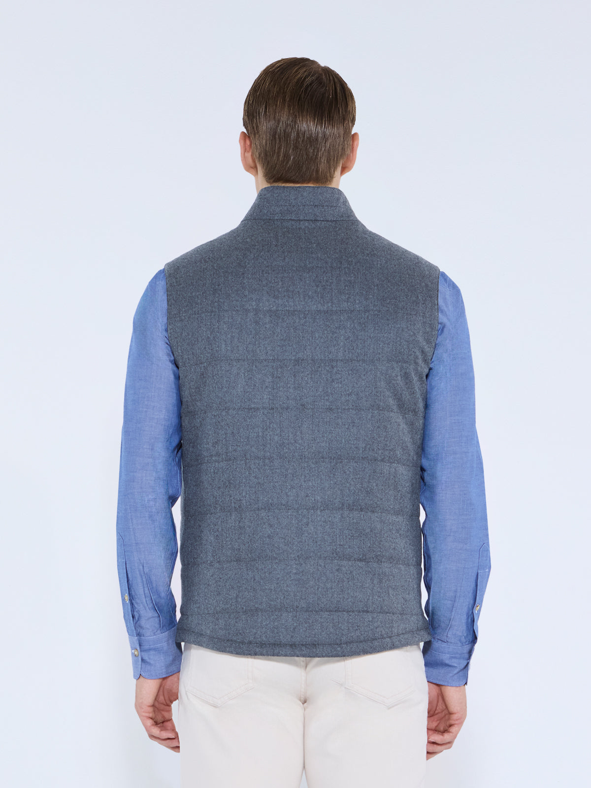 Quilted Flannel Vest - Heather Grey