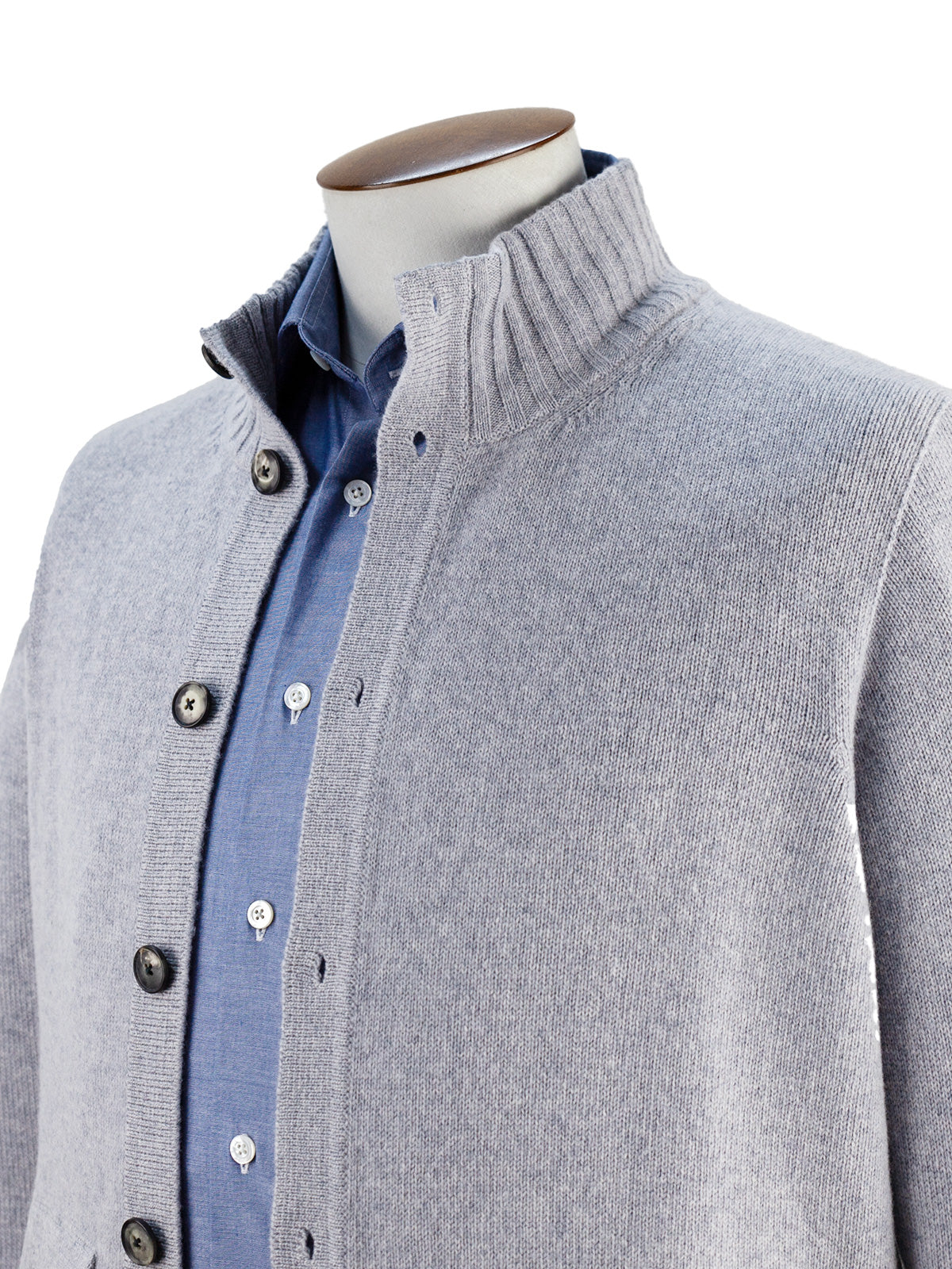 Wool & Cashmere Bomber - Grey Melange