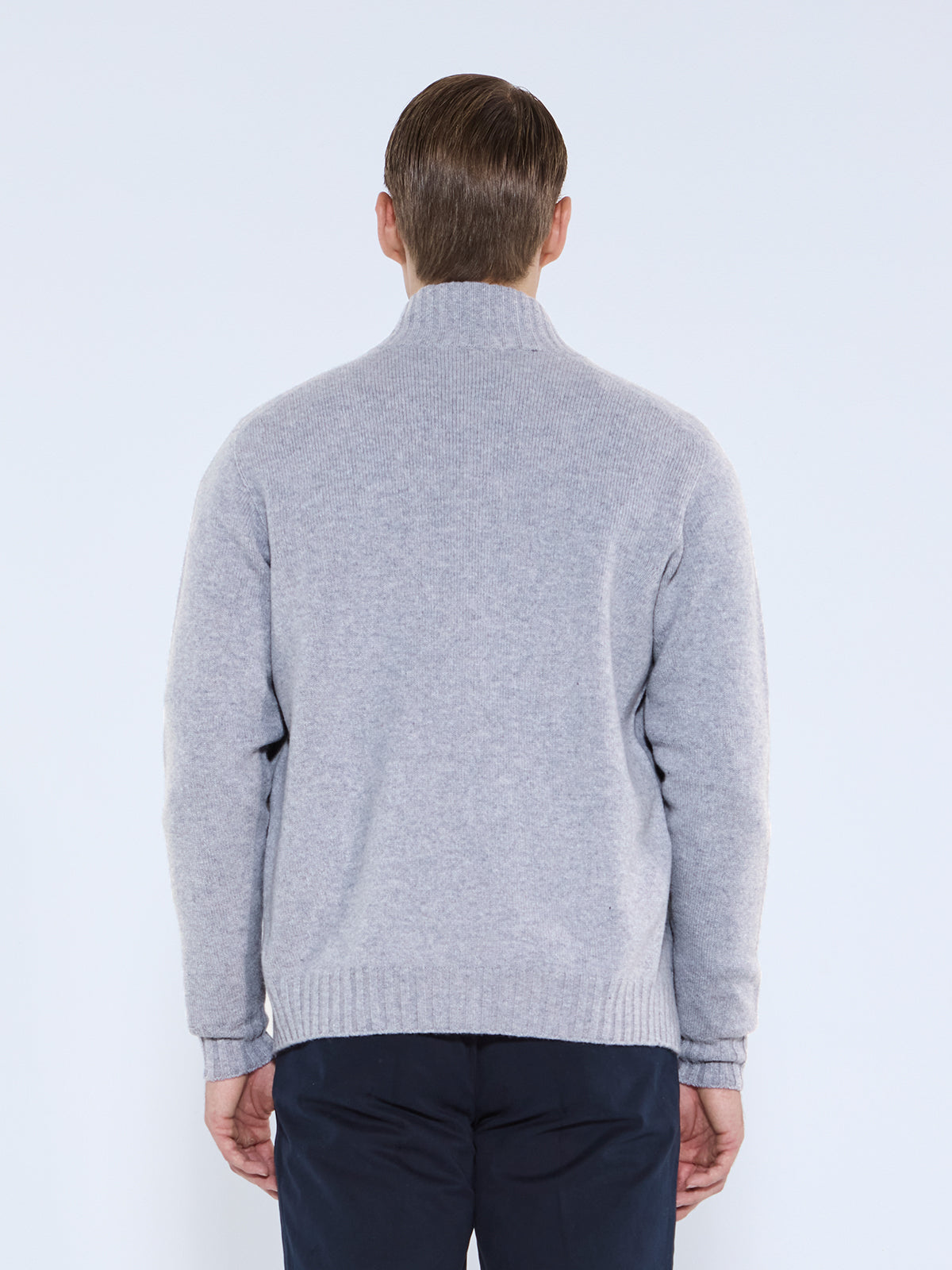 Wool & Cashmere Bomber - Grey Melange